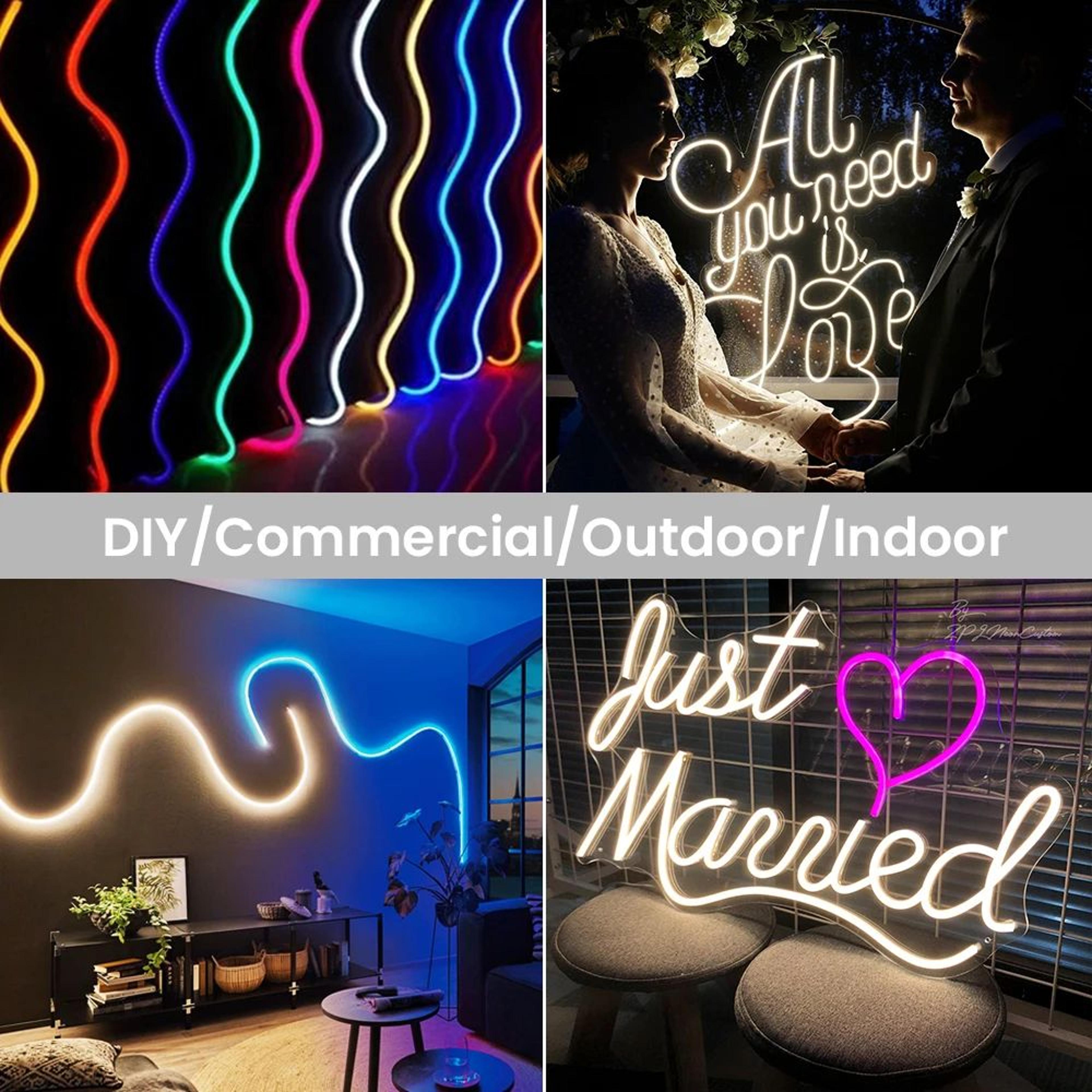 USB Touch Dimmable Neon Strip Light  5V Flexible Neon Rope For DIY Room Decor 3