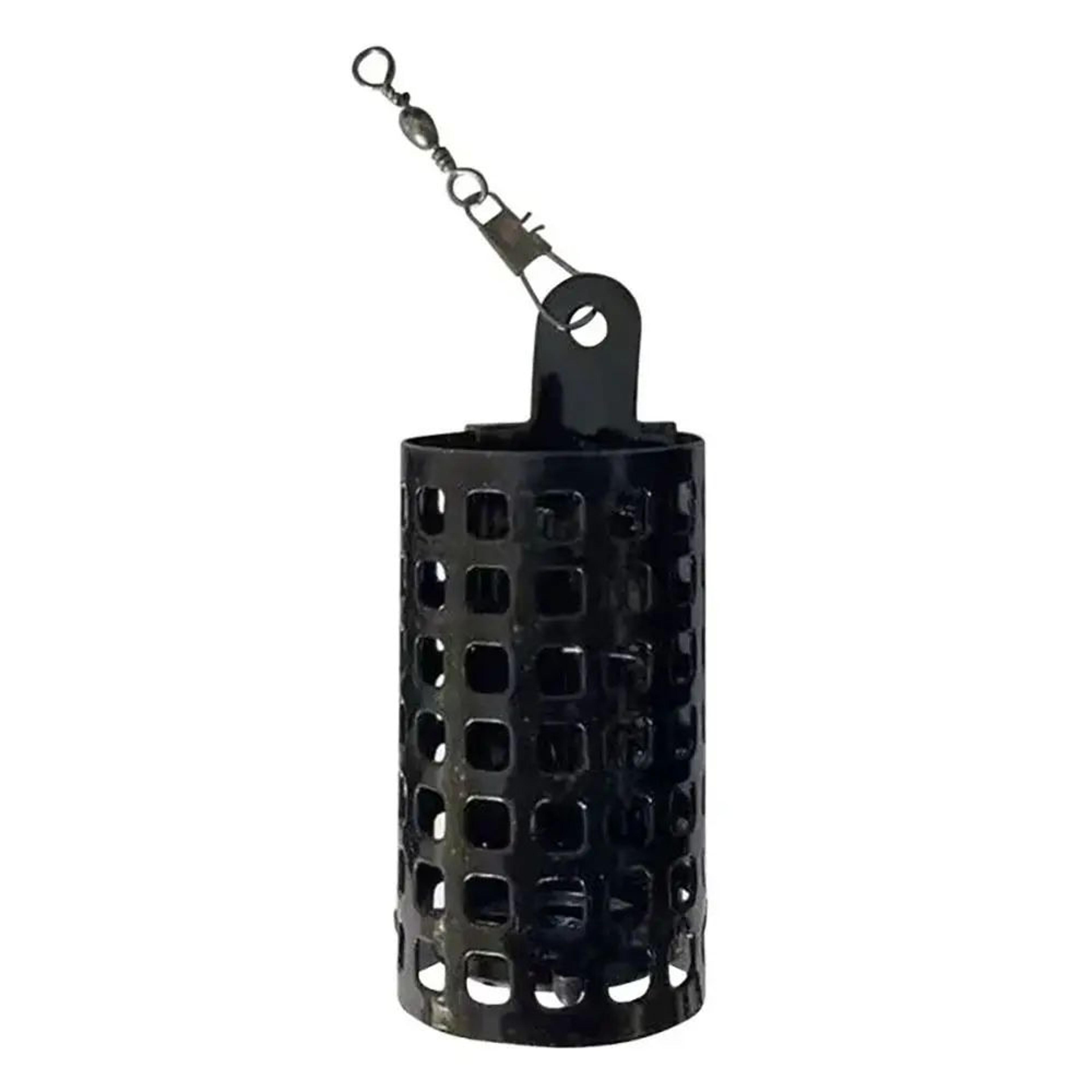 5Pack Stainless Steel Fishing Feeder Cage Set Round  Square 10g50g For Fast Baiting  Longer Casts 2