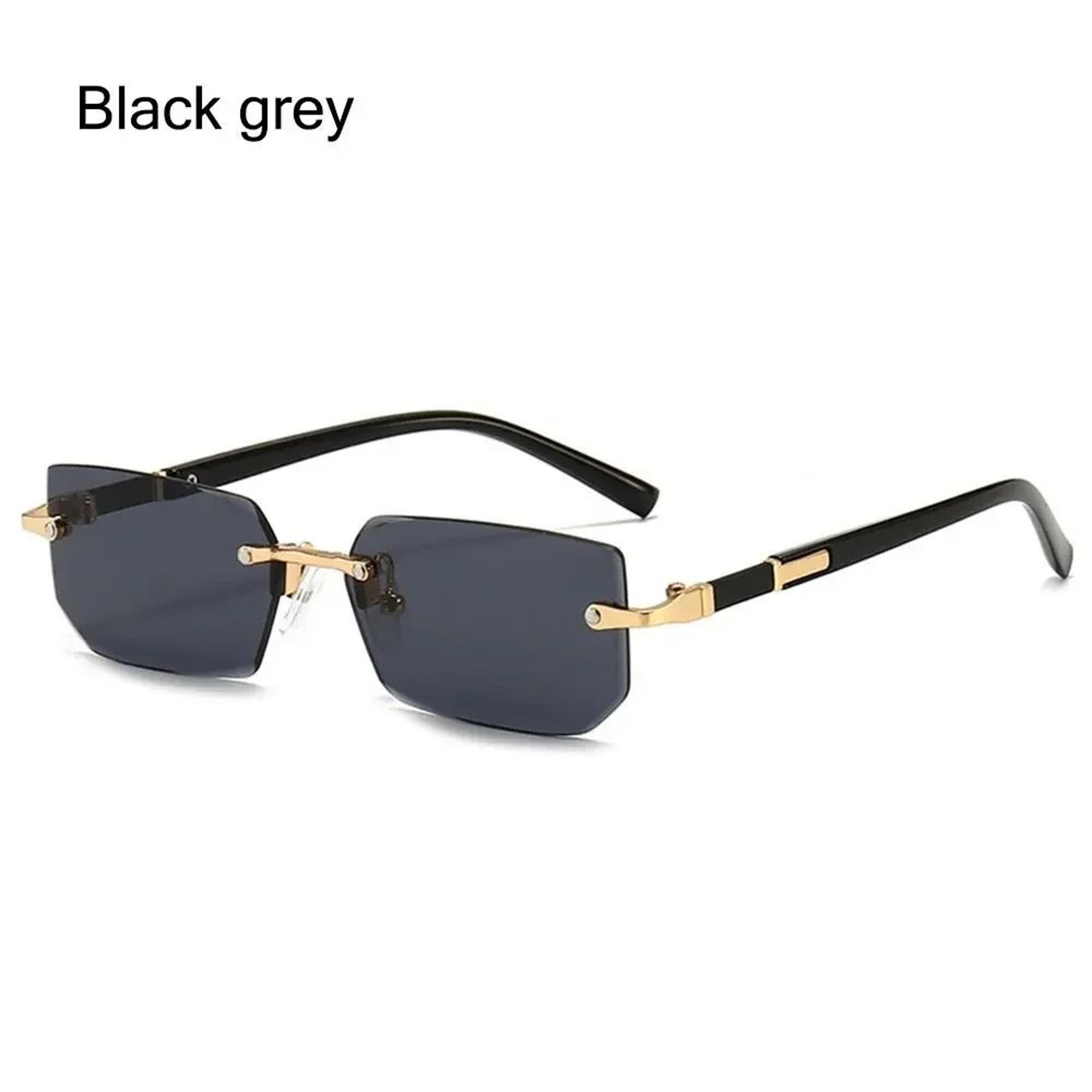Y2K Rimless Rectangle UV400 Sunglasses  Lightweight Frameless Retro Shades For Women  Men 7