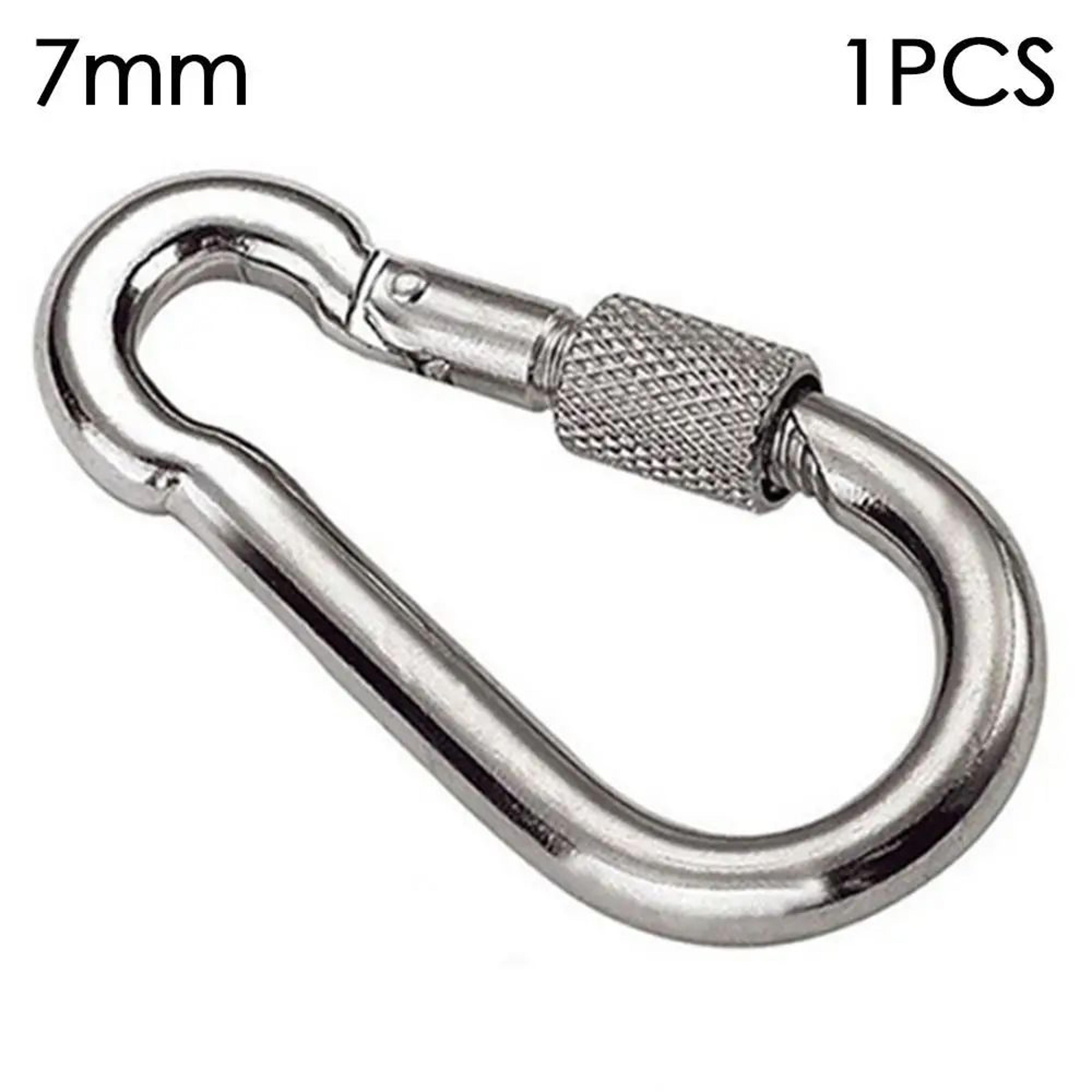 Stainless Steel Quick Link Screw Lock Carabiner M4M12  Spring Snap Hook For Camping Travel  Rigging 9