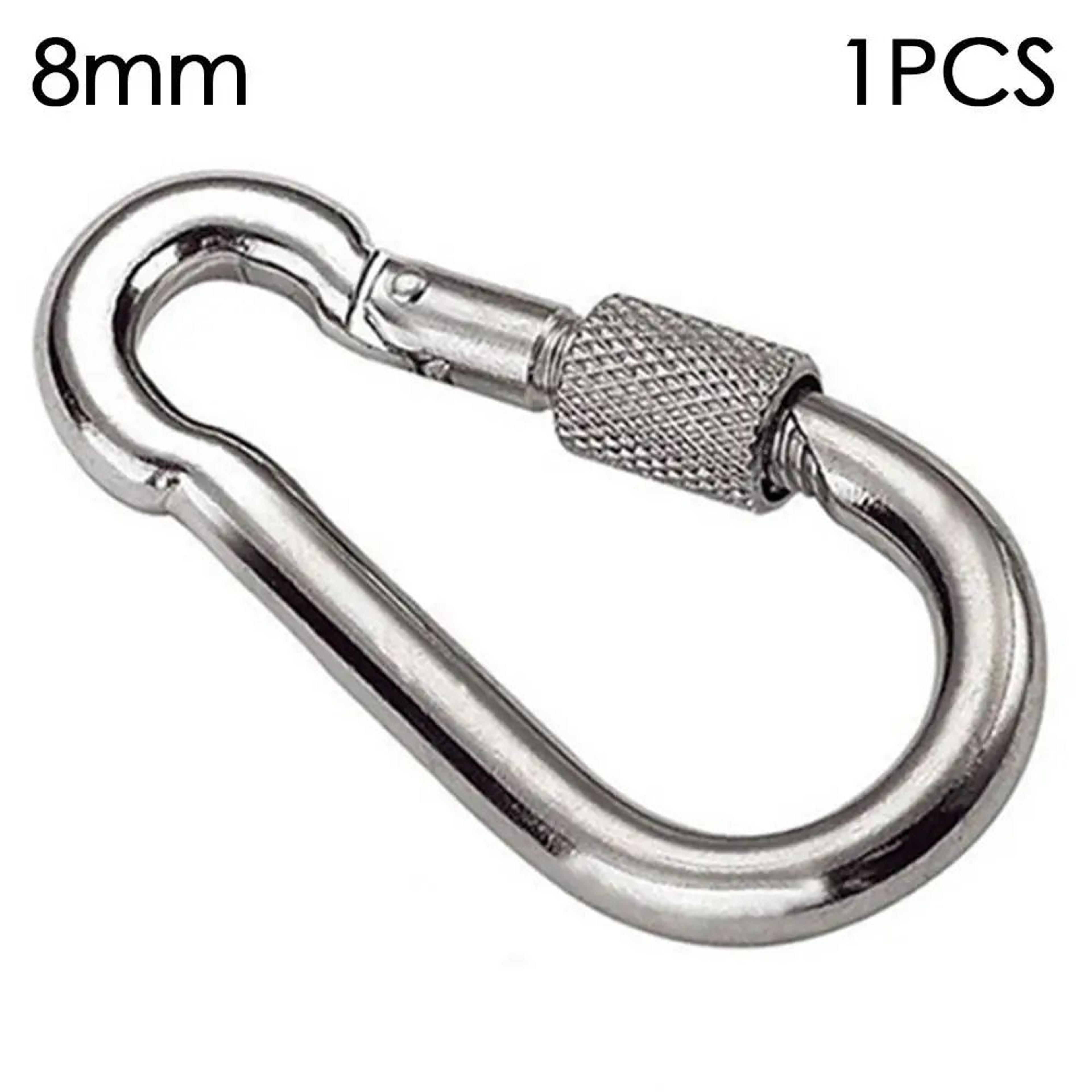 Stainless Steel Quick Link Screw Lock Carabiner M4M12  Spring Snap Hook For Camping Travel  Rigging 10
