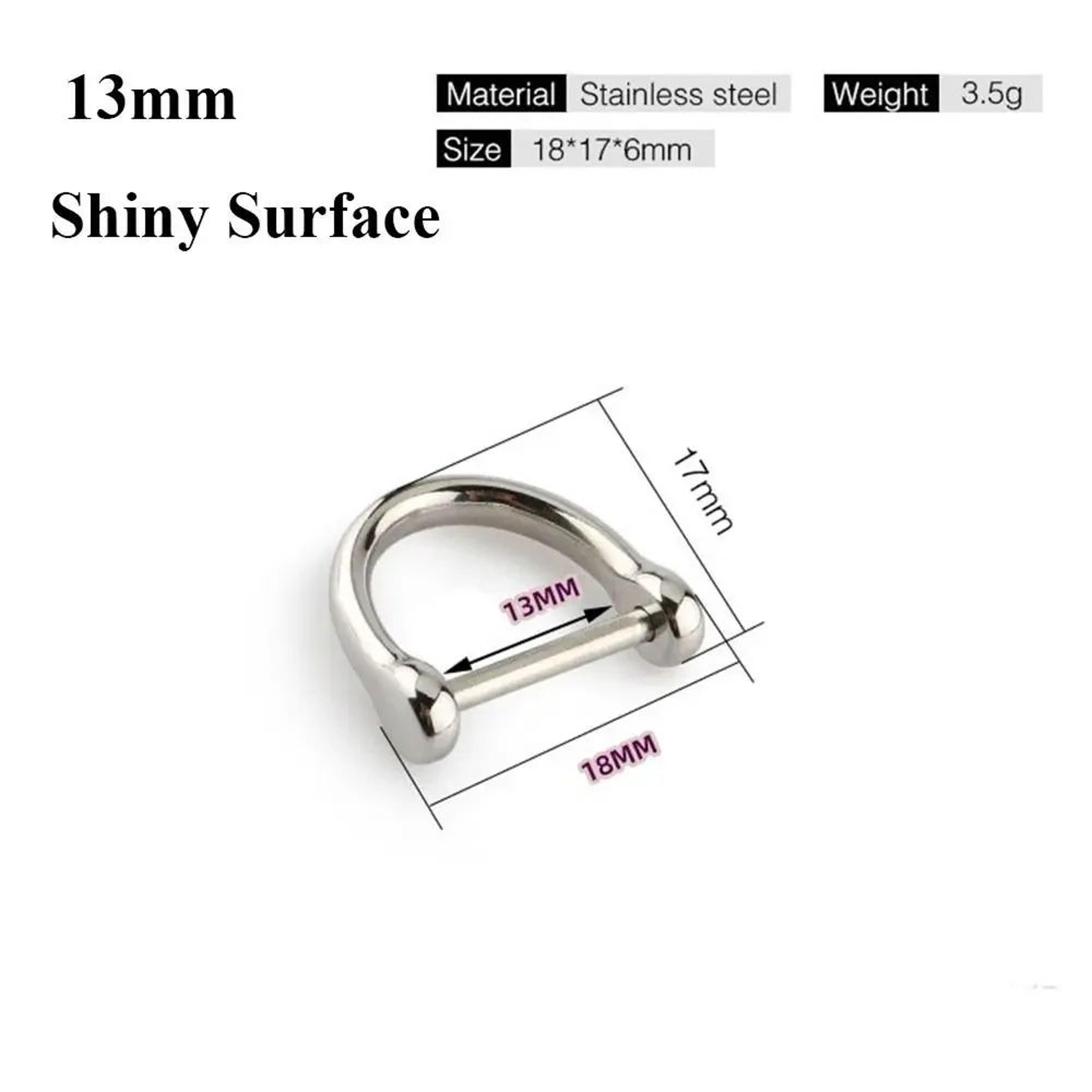 Solid Stainless Steel Carabiner Shackle With Screw Lock  D Bow Keychain Connector Clip 921mm 3