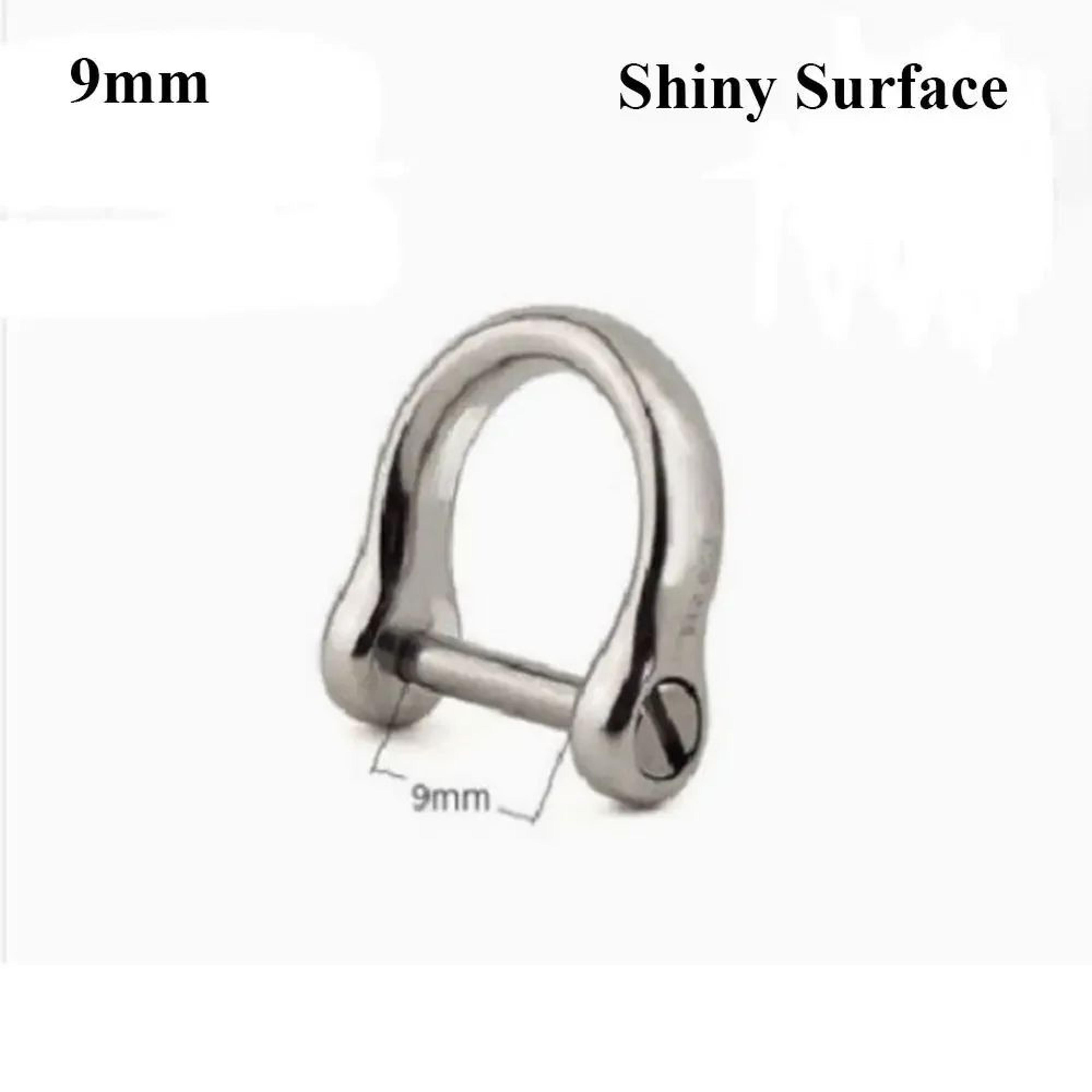Solid Stainless Steel Carabiner Shackle With Screw Lock  D Bow Keychain Connector Clip 921mm 1