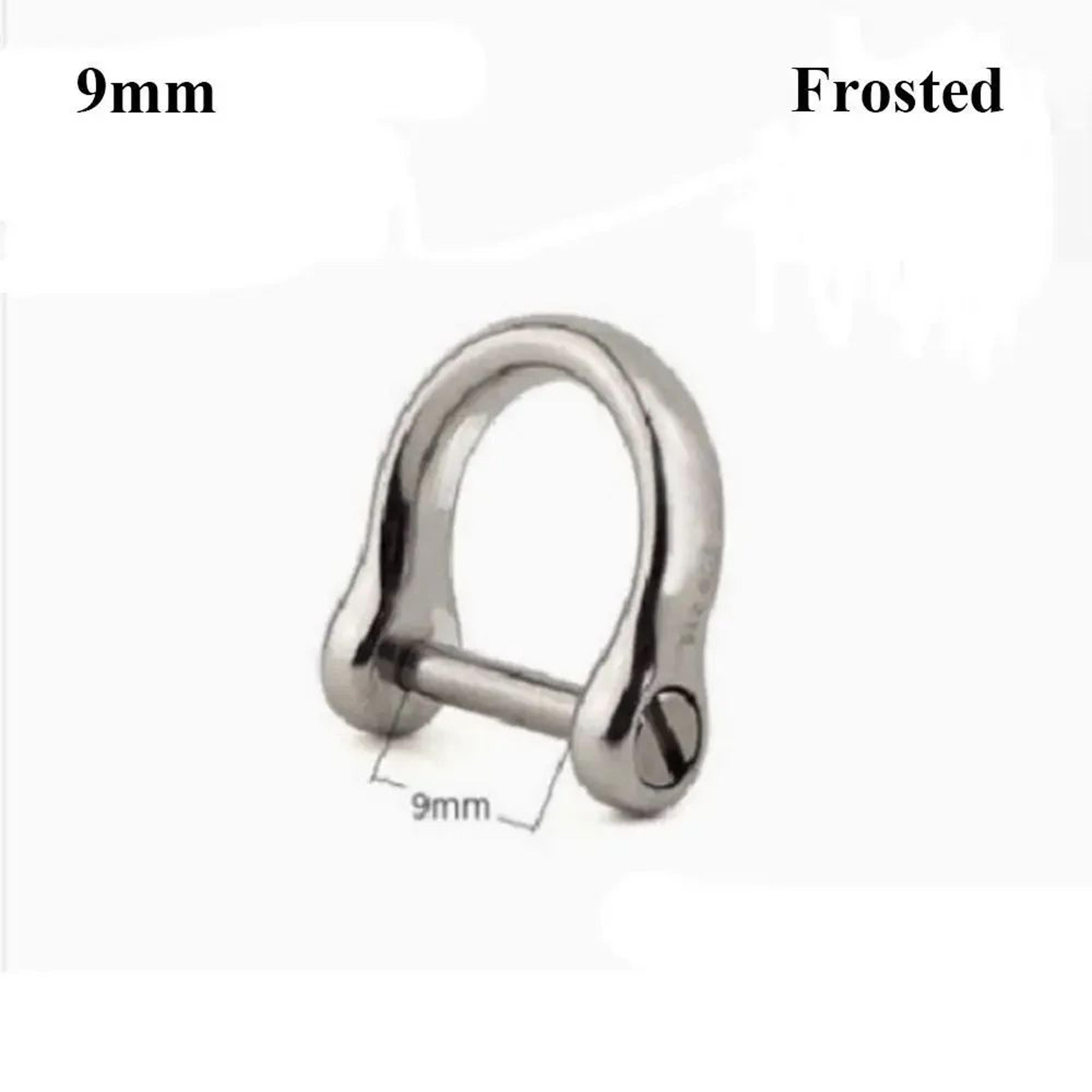 Solid Stainless Steel Carabiner Shackle With Screw Lock  D Bow Keychain Connector Clip 921mm 2