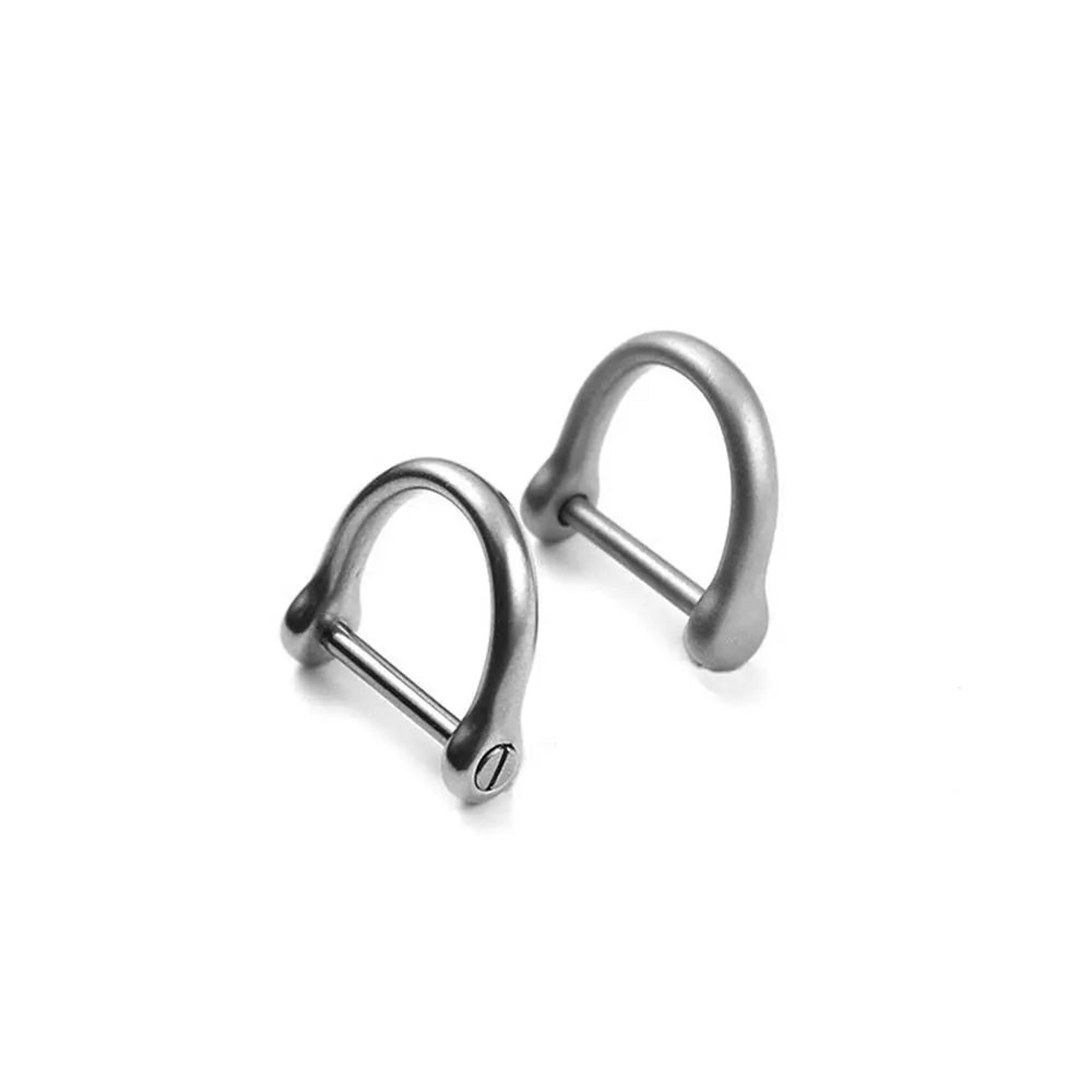 Solid Stainless Steel Carabiner Shackle With Screw Lock  D Bow Keychain Connector Clip 921mm 9
