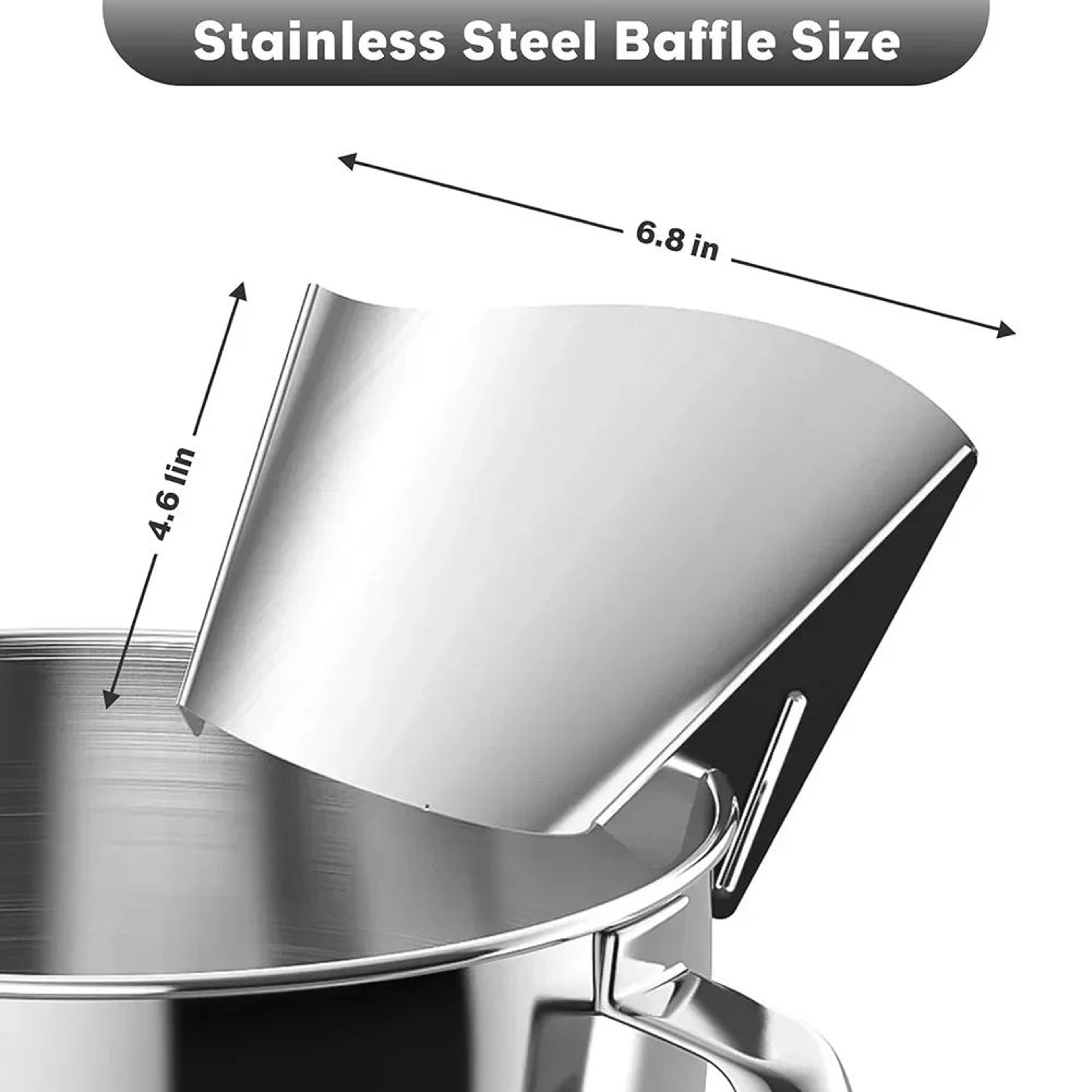 Lifesparking Stainless Steel KitchenAid Pour Shield  Universal Mixer Splash Guard With Pour Spout 2