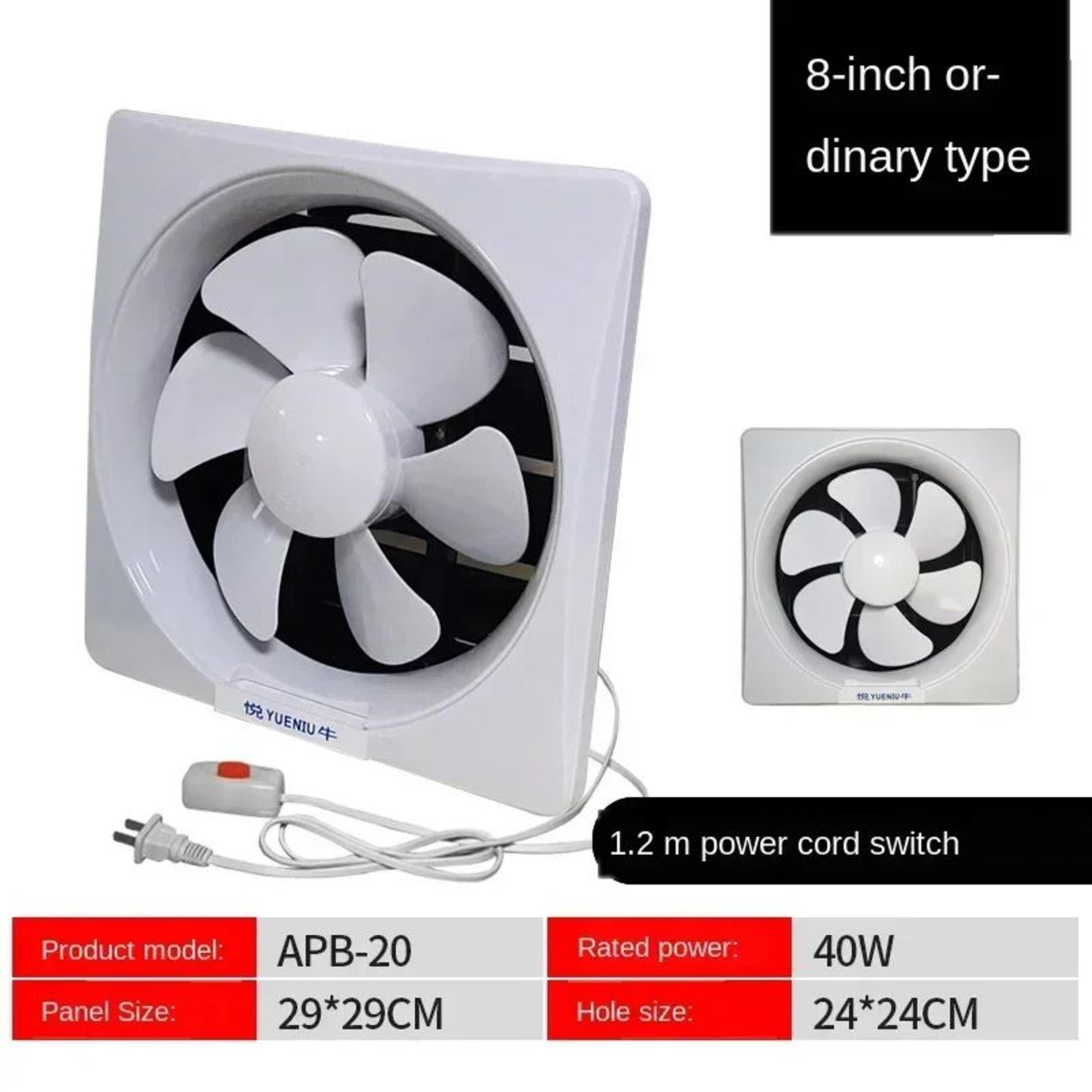 PowerQuiet WallMounted Silent Exhaust Fan 6810 Inch For Bathroom Kitchen  Window Ventilation 4