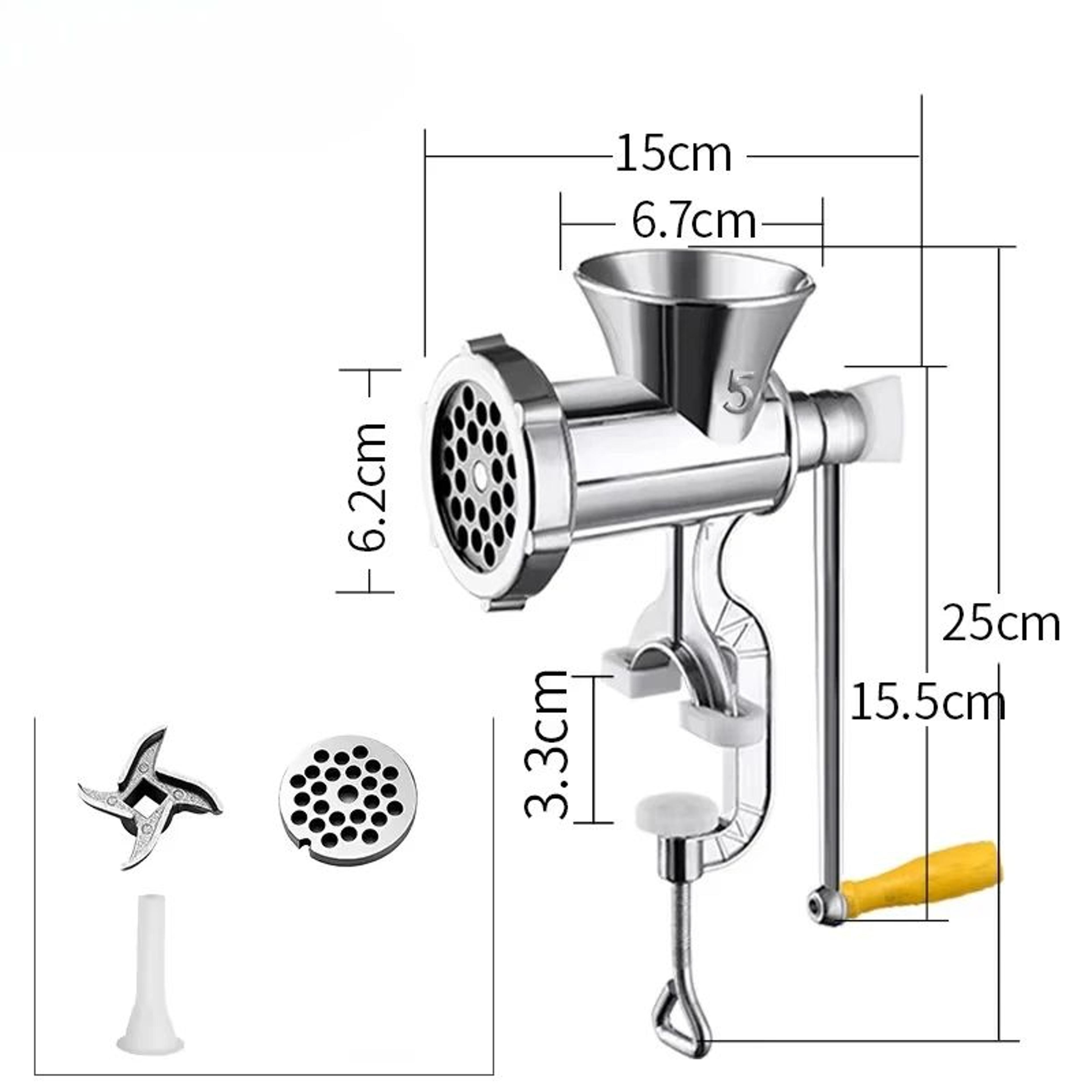 Stainless Steel Manual Meat Grinder With Table Clamp  Hand Crank Food Processor For Meat  Vegetable 2