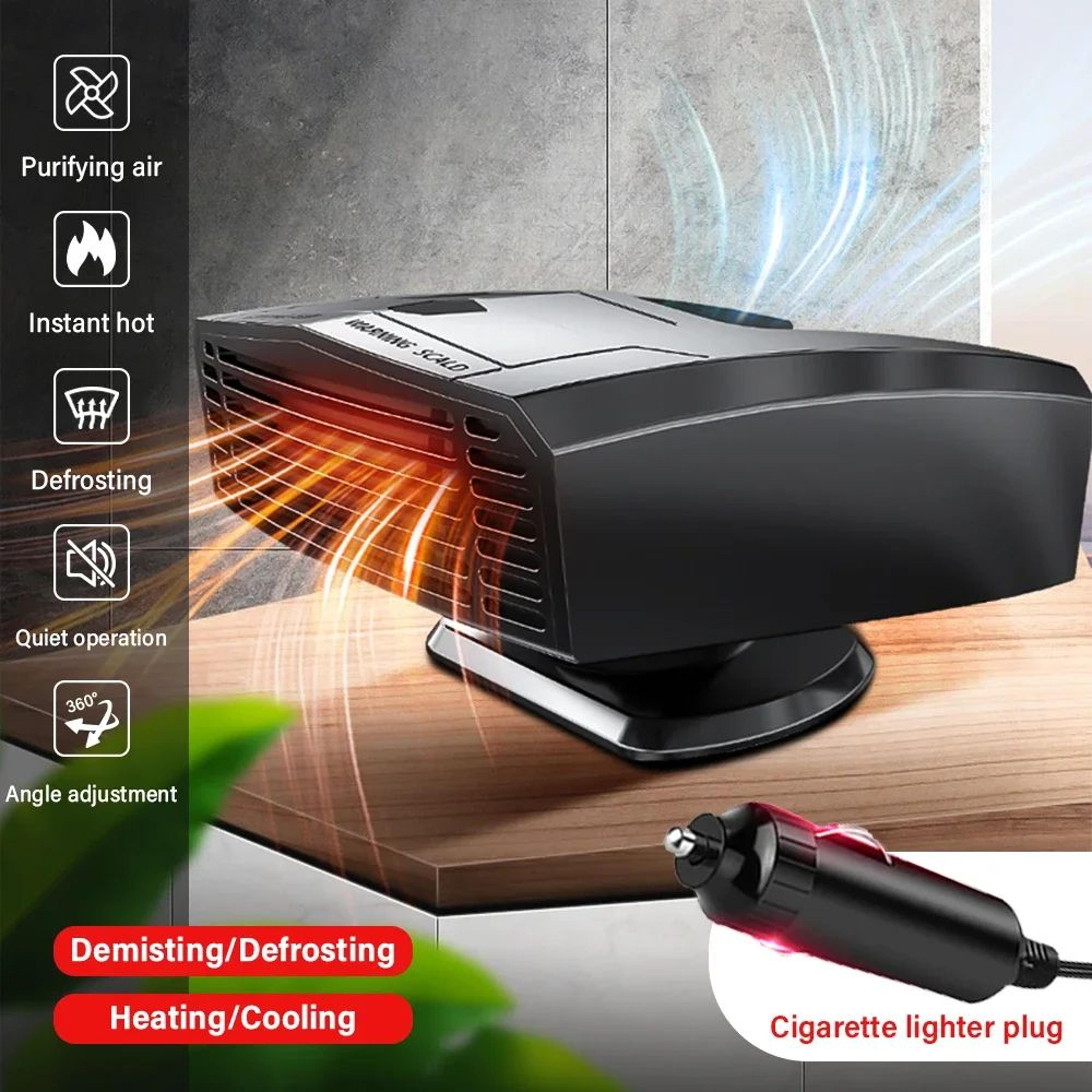 12V Car Heater Fan 2in1 Heating  Cooling 360 Rotating Windshield Defroster 5