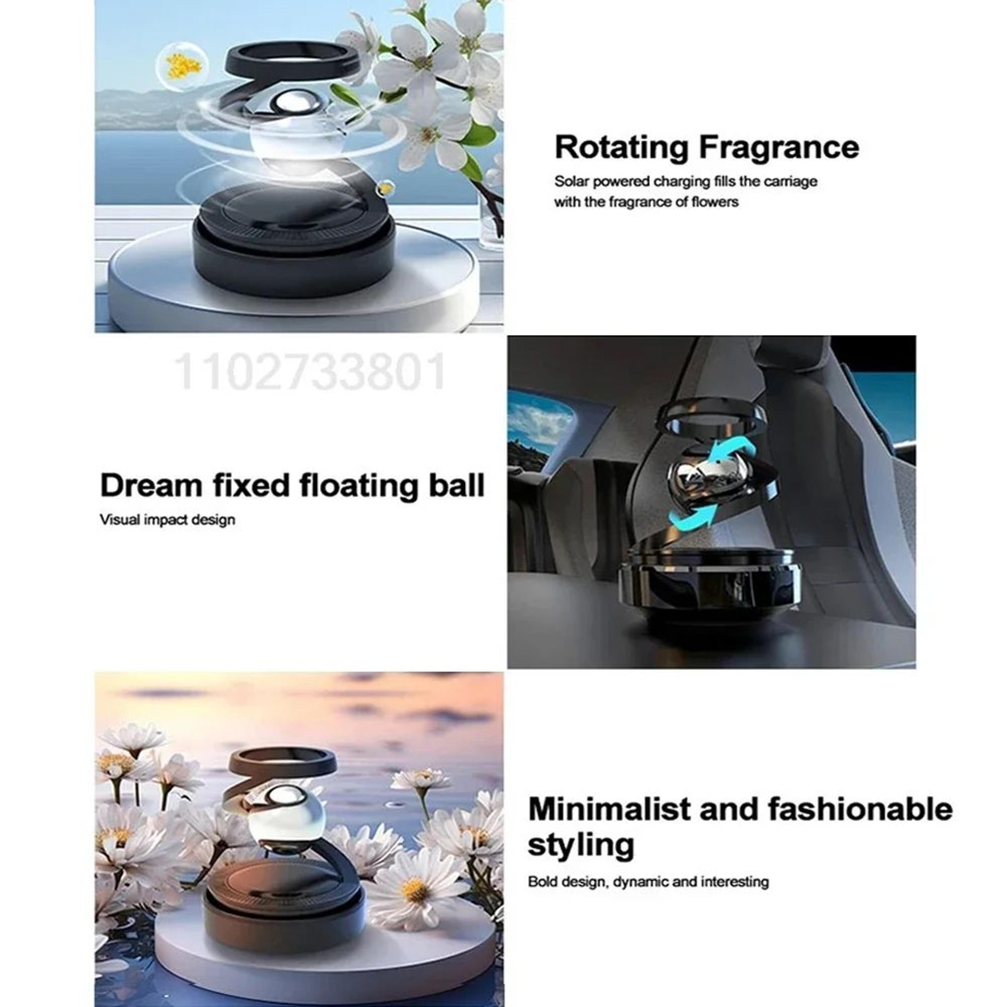 Interstellar Solar Rotating Car Air Freshener Diffuser  Luxury Dashboard Aromatherapy 3