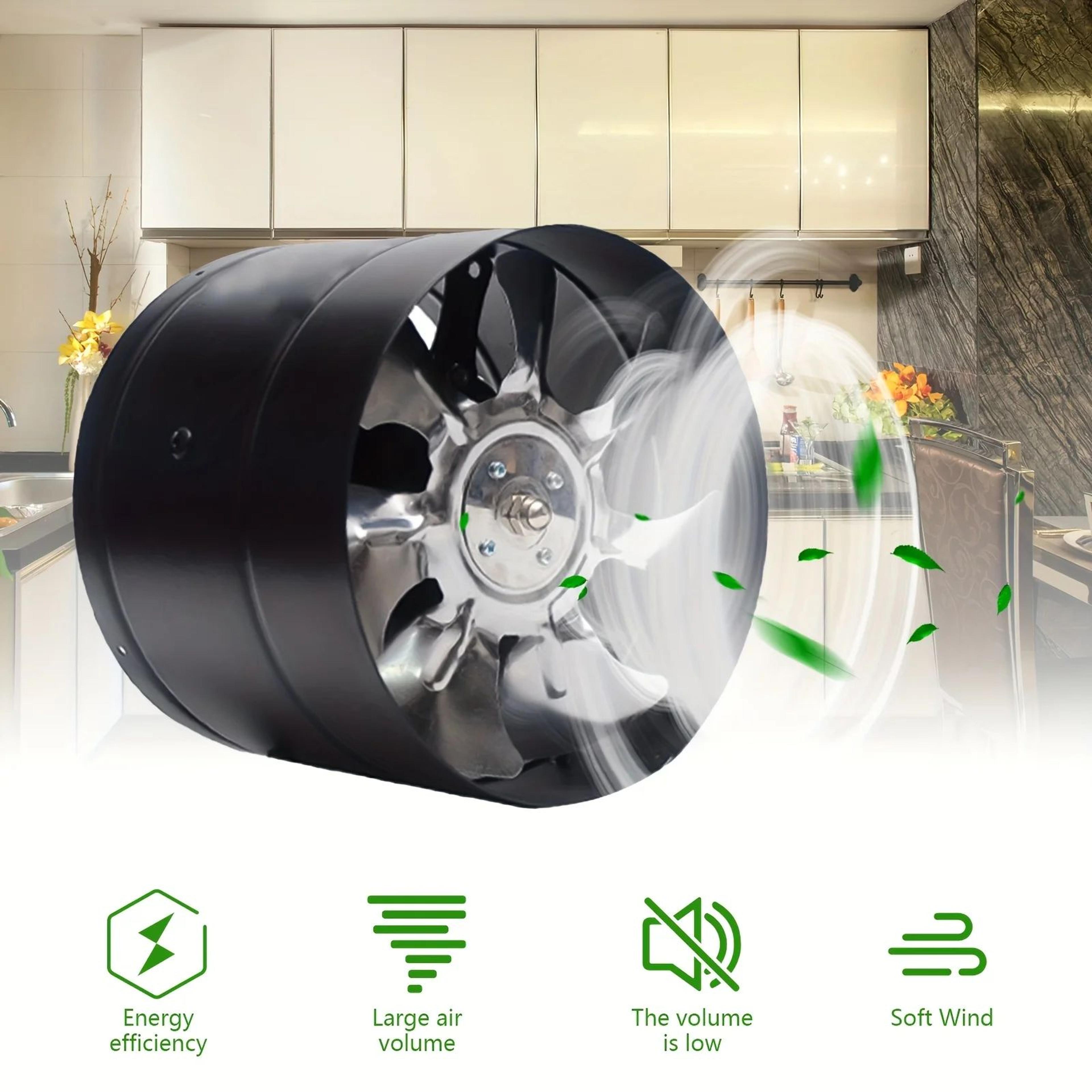 Metal Inline Exhaust Duct Fan 46 110V220V  Booster Ventilation Fan For Bathroom Kitchen  Wall Vents 3