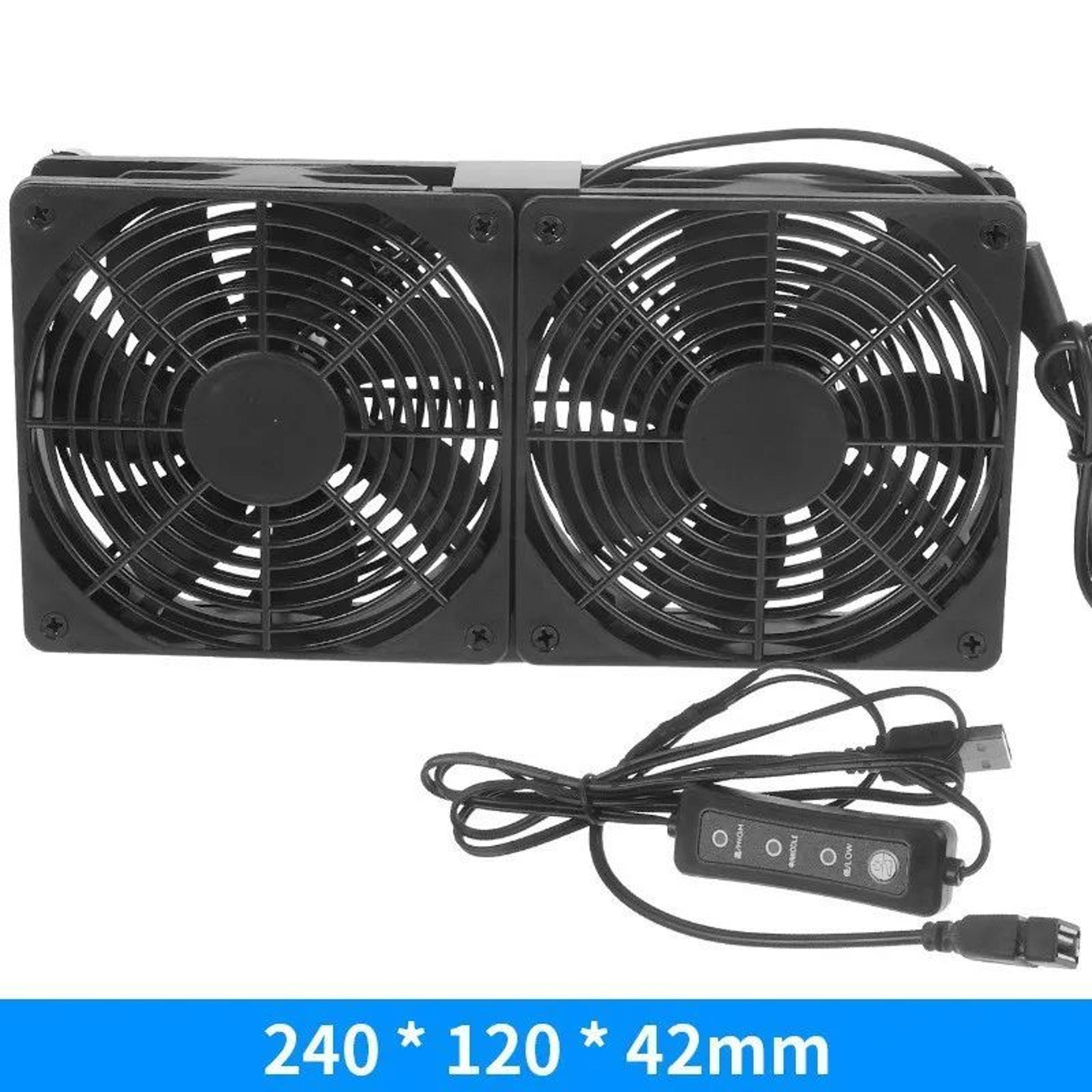 Silent 120mm USB Router Cooling Fan With Adjustable Speed Controller  Quiet Modem  TV Box Cooler 2