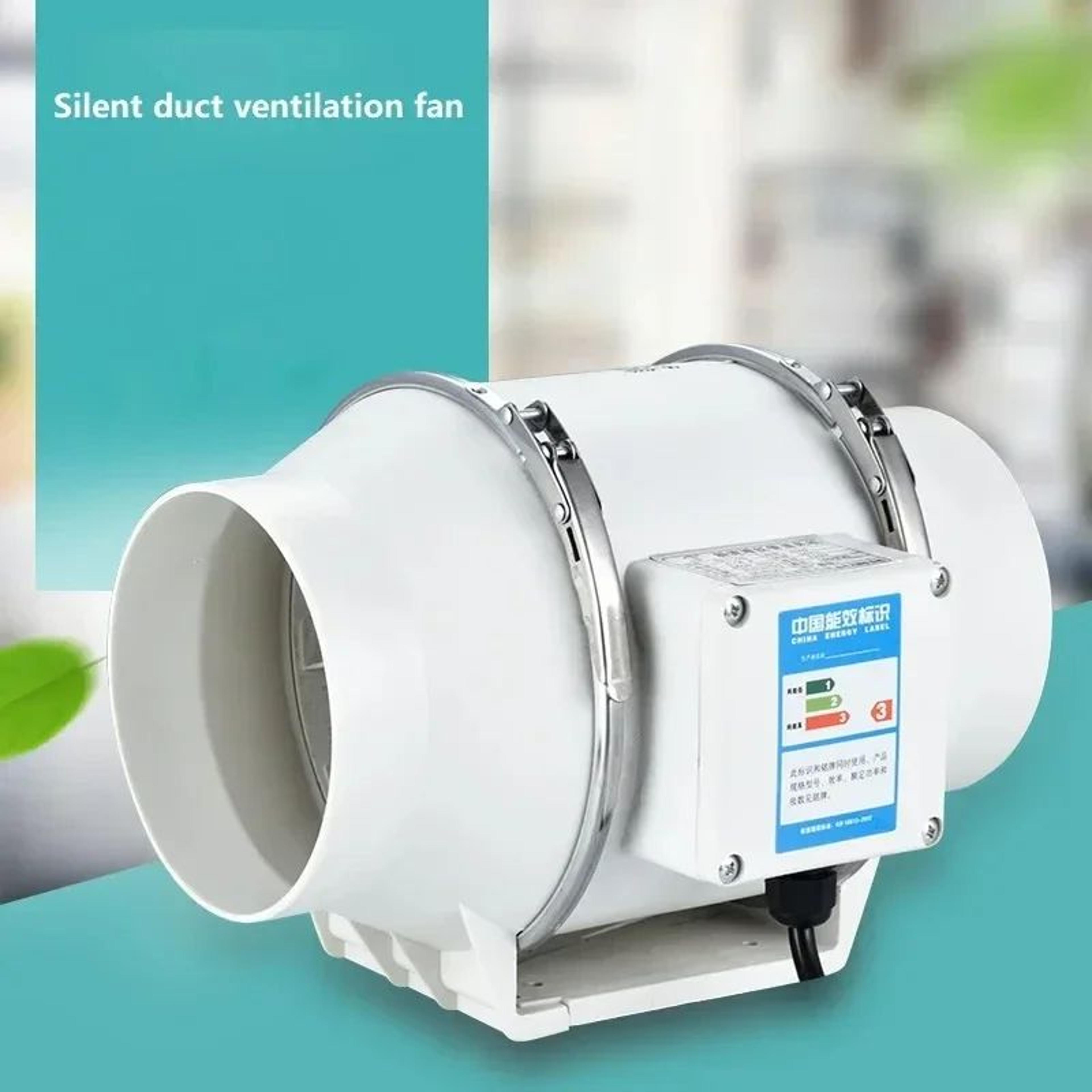UltraQuiet Inline Duct Fan For Bathroom  Kitchen  WallMount Ventilation Exhaust With AirPurifying F 2
