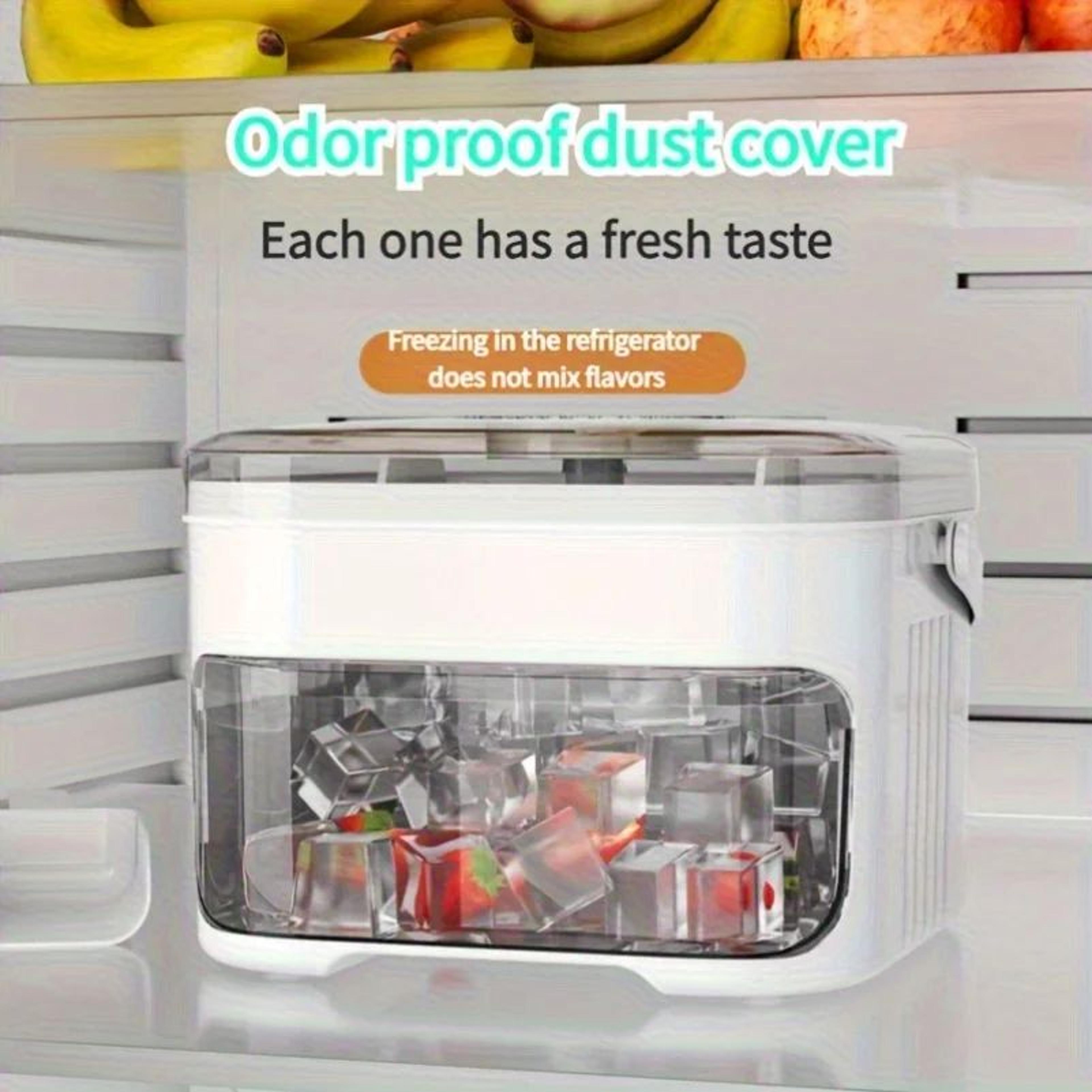 Asuwei ExtraLarge 50Cube Ice Tray With Lid  DoubleLayer Large Capacity Ice Cube Maker For Fast Easy 3