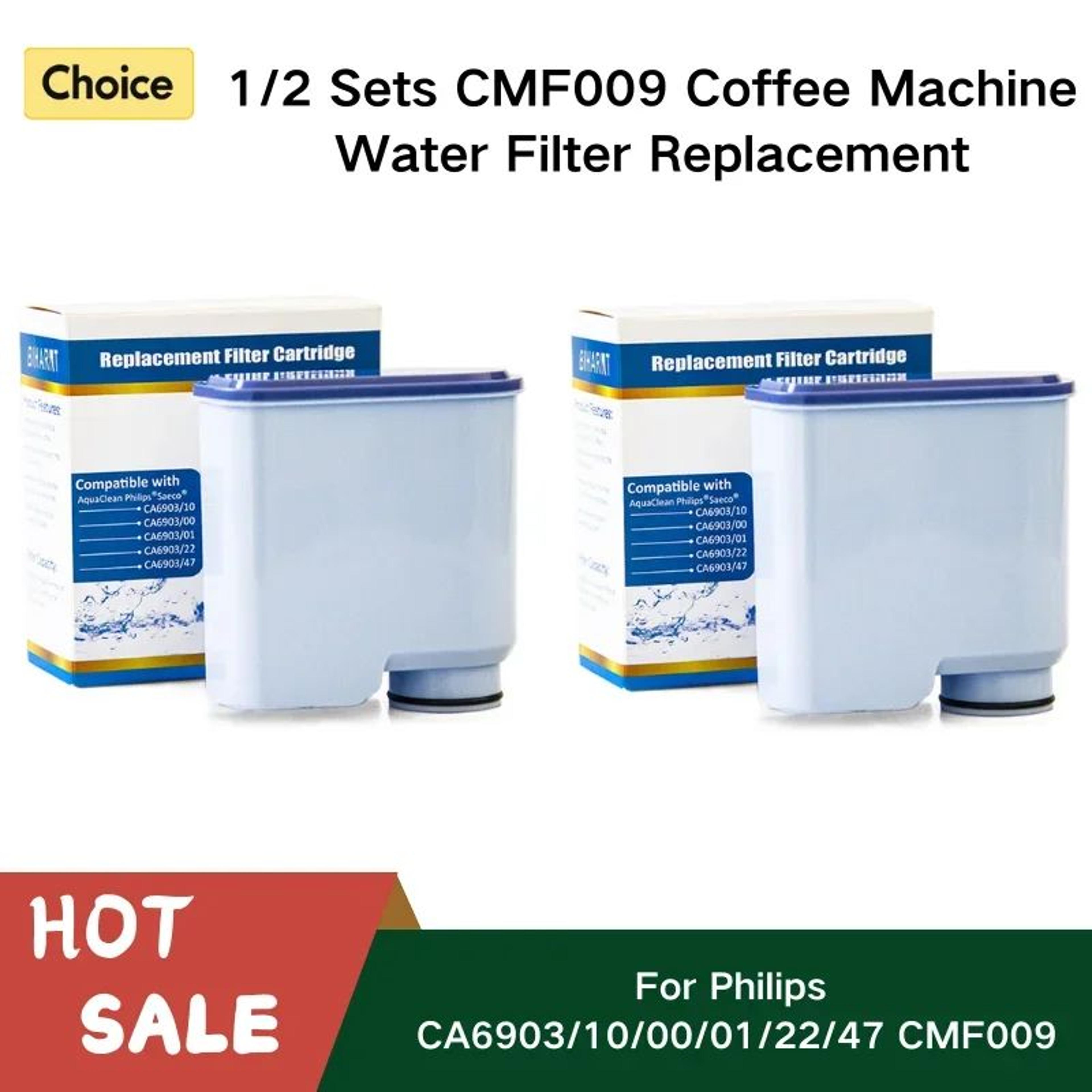 CMF009 AquaClean Compatible Water Filter 2Pack  CA6903 Replacement For Philips Saeco Coffee Machine 0