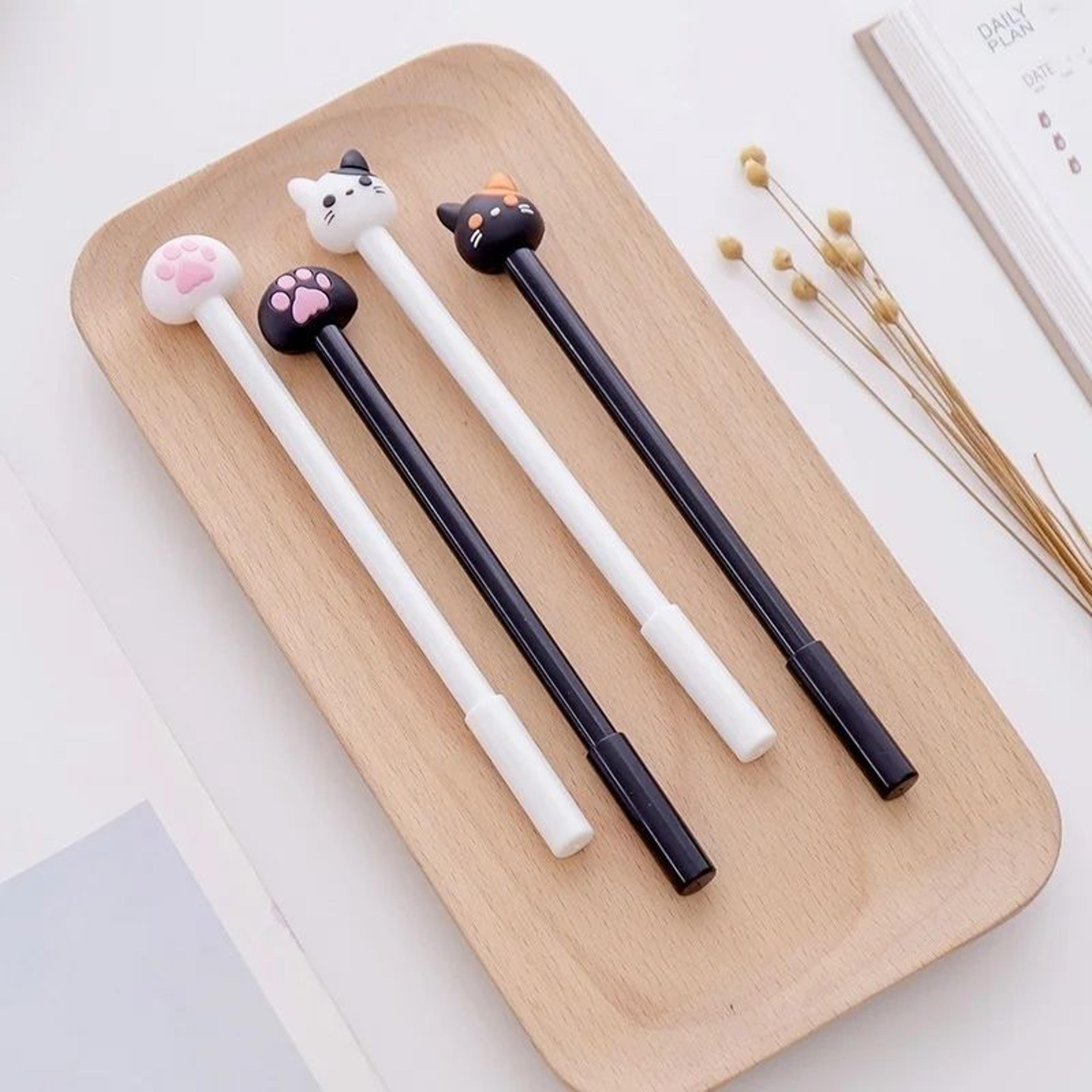 Kawaii Cat Claw Gel Pen Set 10Pack  Smooth Black Ink Cute Writing Pens For Aesthetic Stationery 2