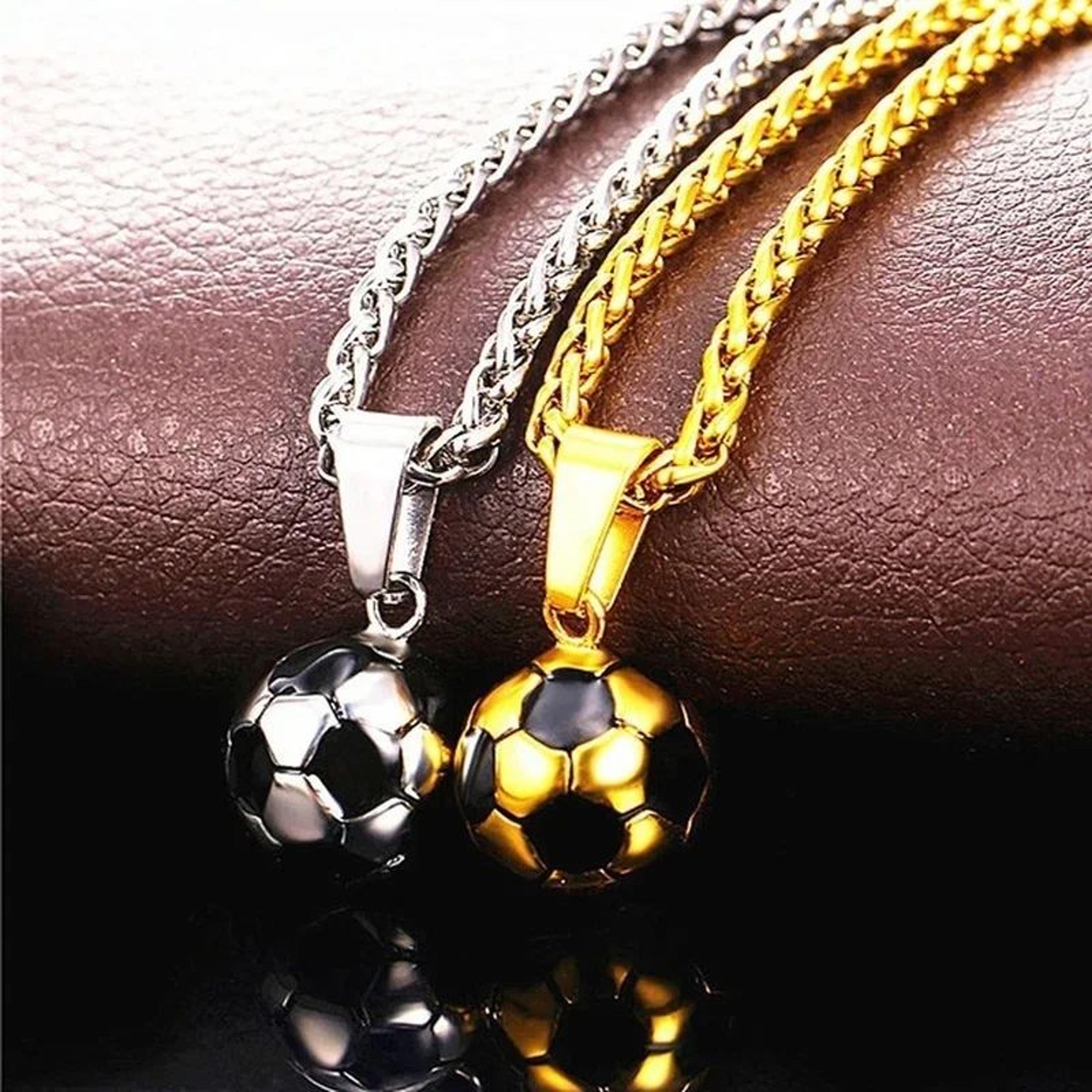Stainless Steel Football Necklace For Men  Sports Pendant Necklace Gift For Football Fans 0