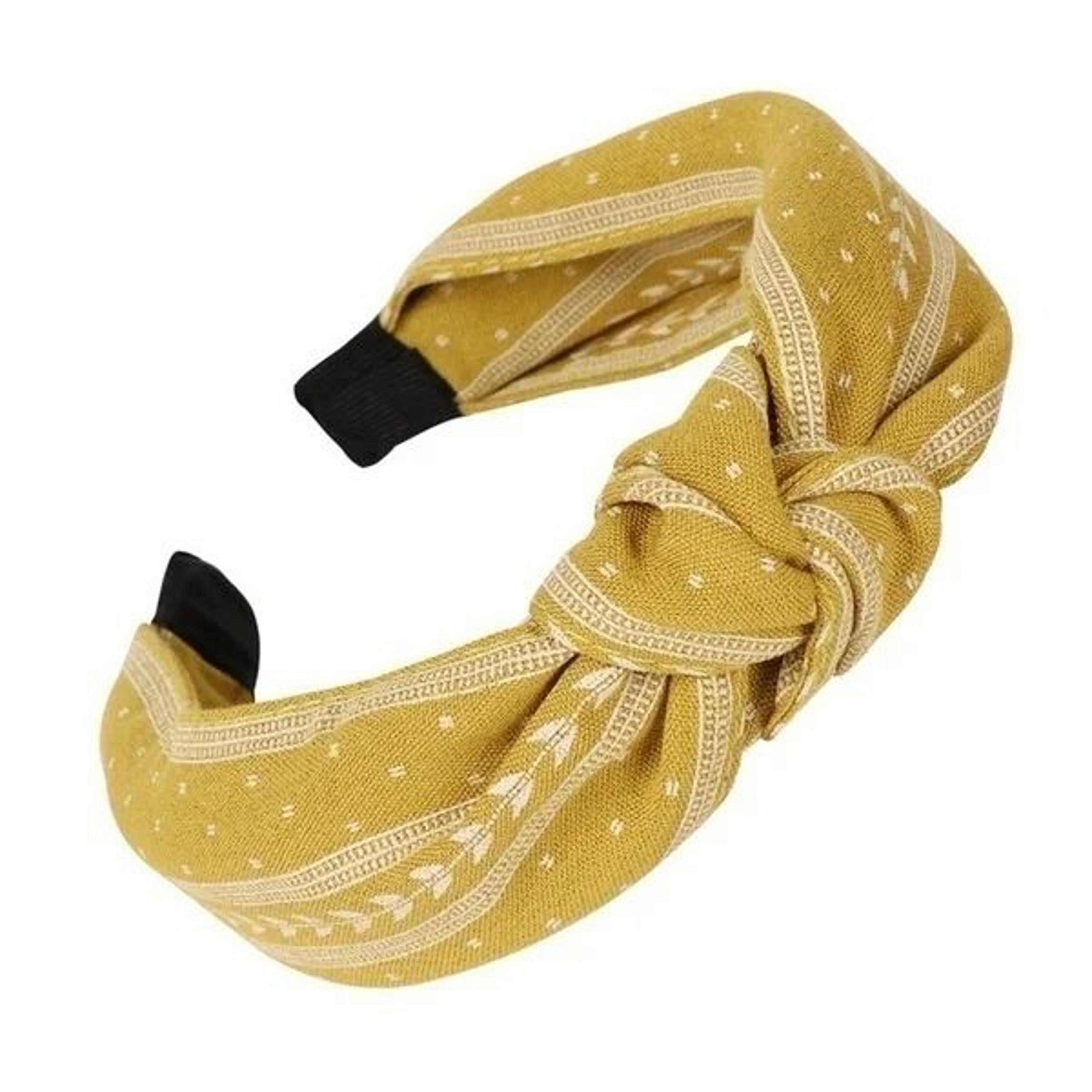 Knotted Leaf Wide Fabric Headband For Women  Girls  Soft Boho Hairband For Everyday Style 7