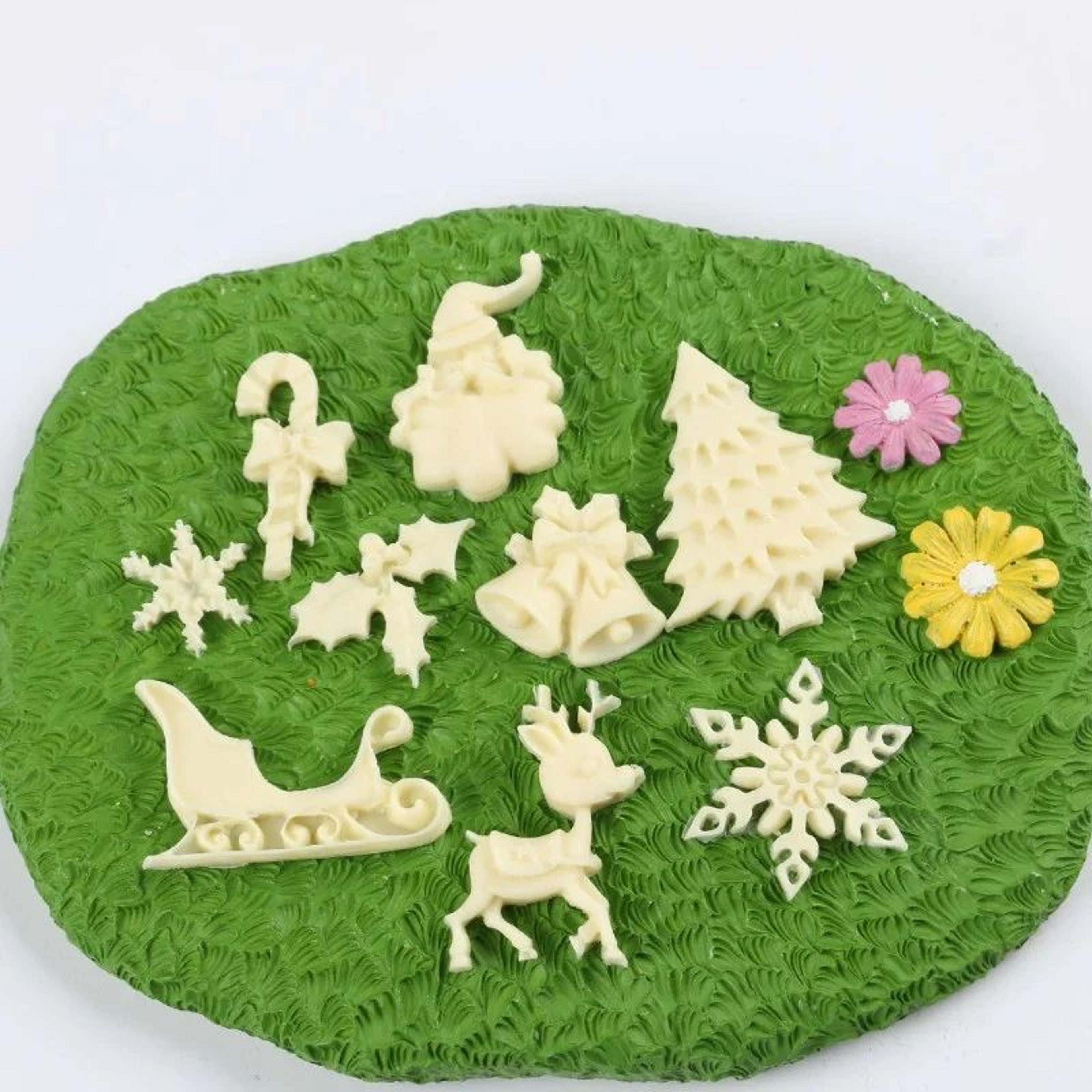 Christmas Silicone Mold For Santa  Tree  Flexible Fondant And Chocolate Decorating Mold 4