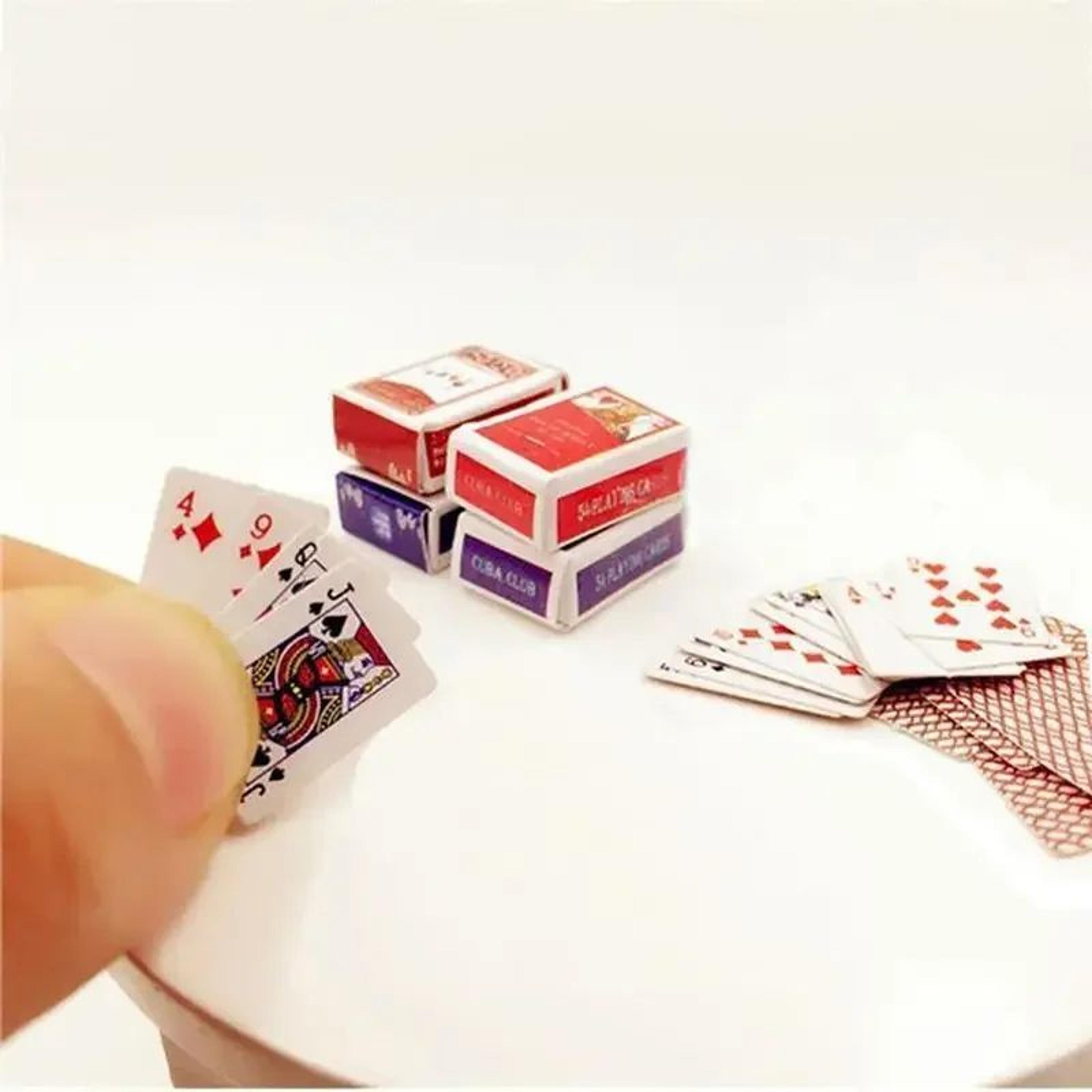 Miniature Poker Cards Set  Cute Mini Playing Cards For Dollhouse Decor  Accessories 1