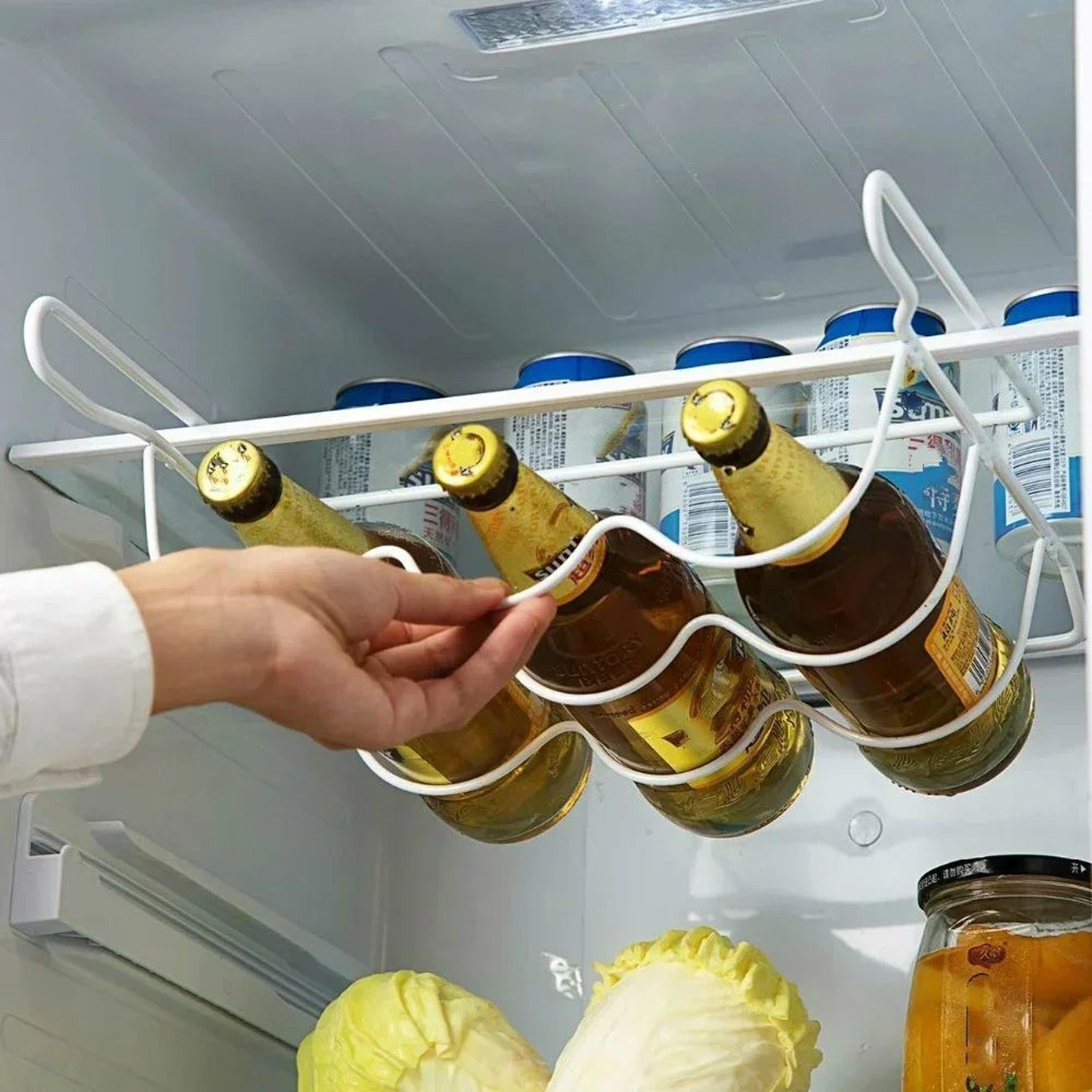 Refrigerator Organizer UnderShelf Bottle Rack  Fridge Shelf Organizer For Beer  Wine Storage 0