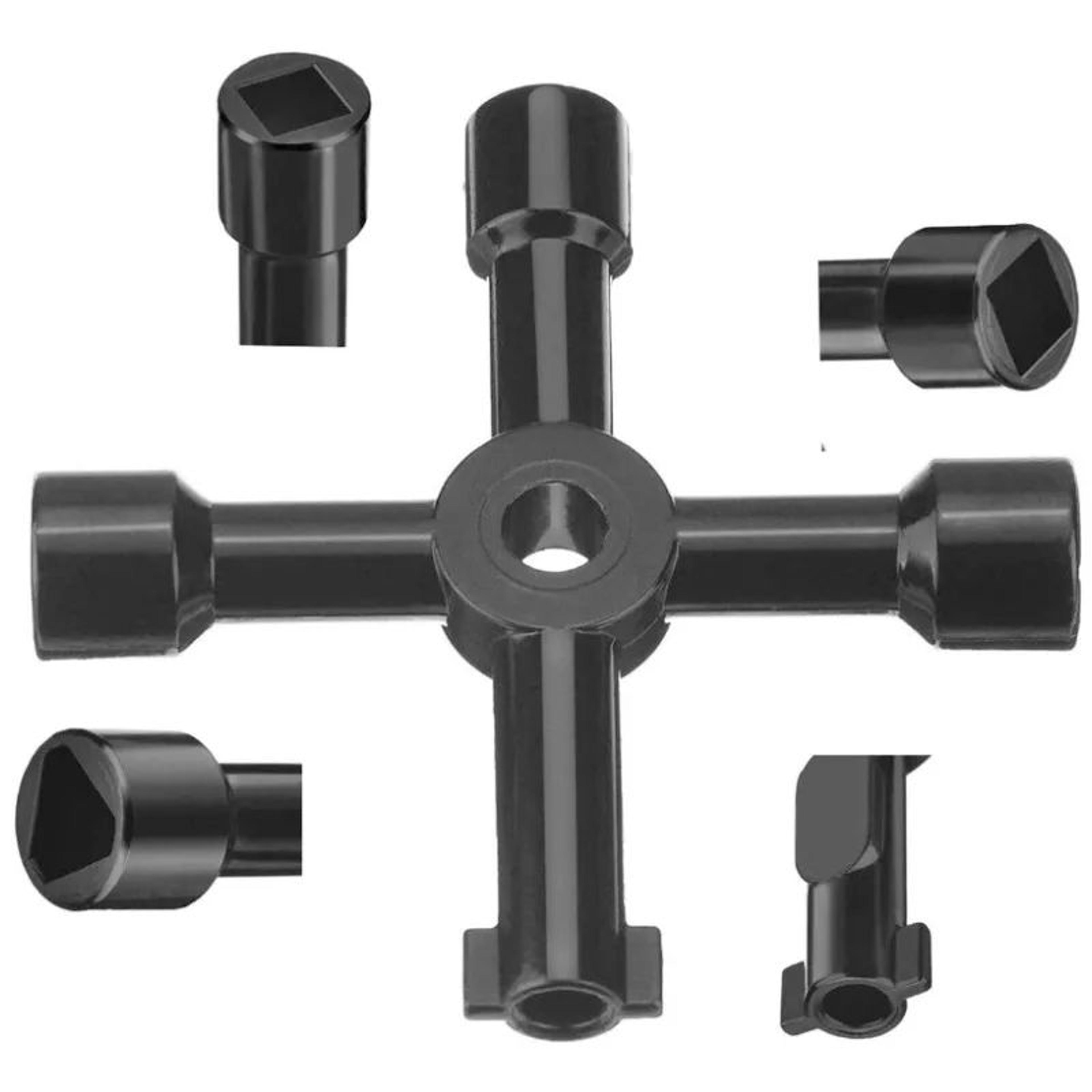 4in1 Utility Key Universal Cross Wrench For Radiator Bleed Gas Meter  Electrical Panels 5