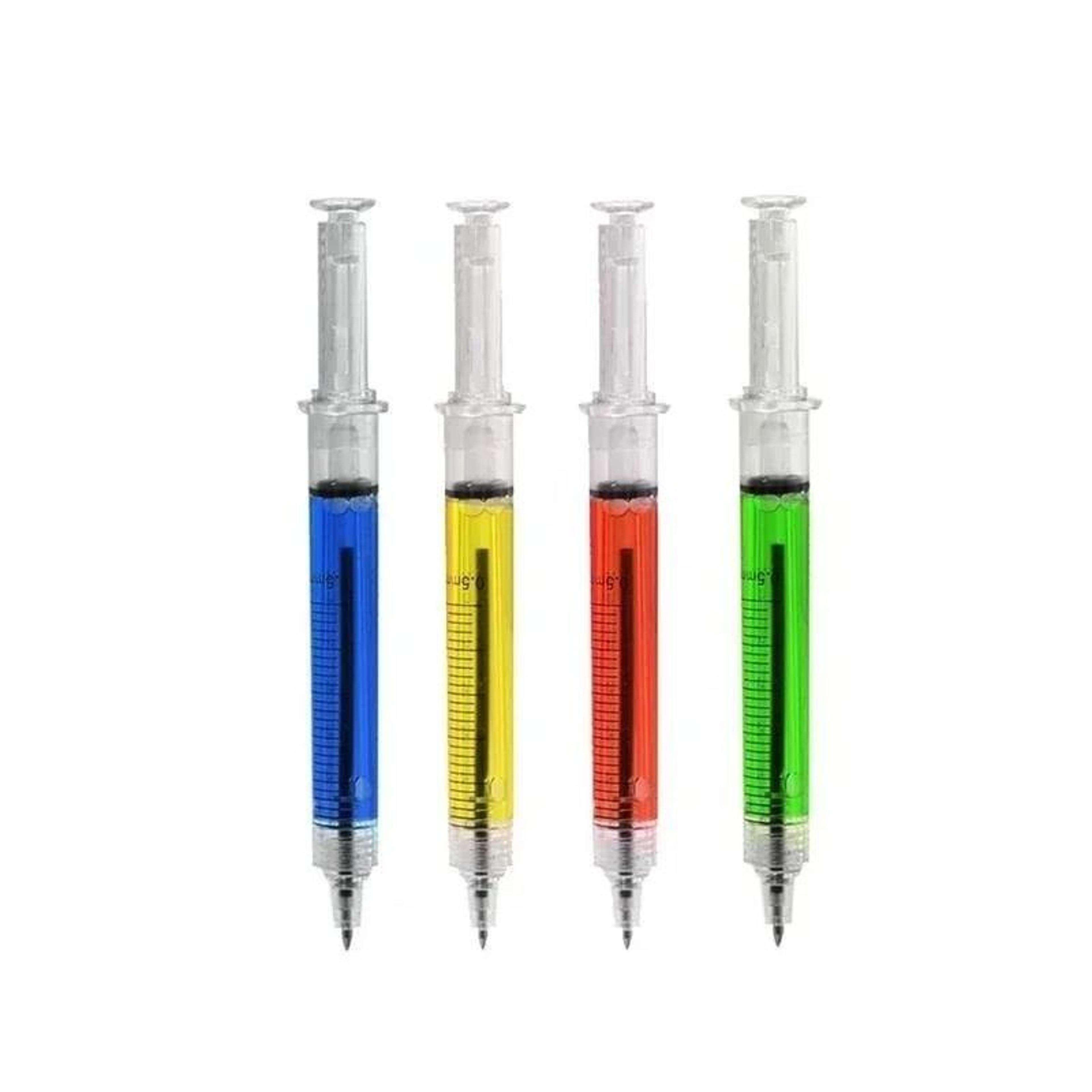 4Pack Funny Syringe Pen Set  Creative Stationery Ballpoint Pens For Students  Gifts 2