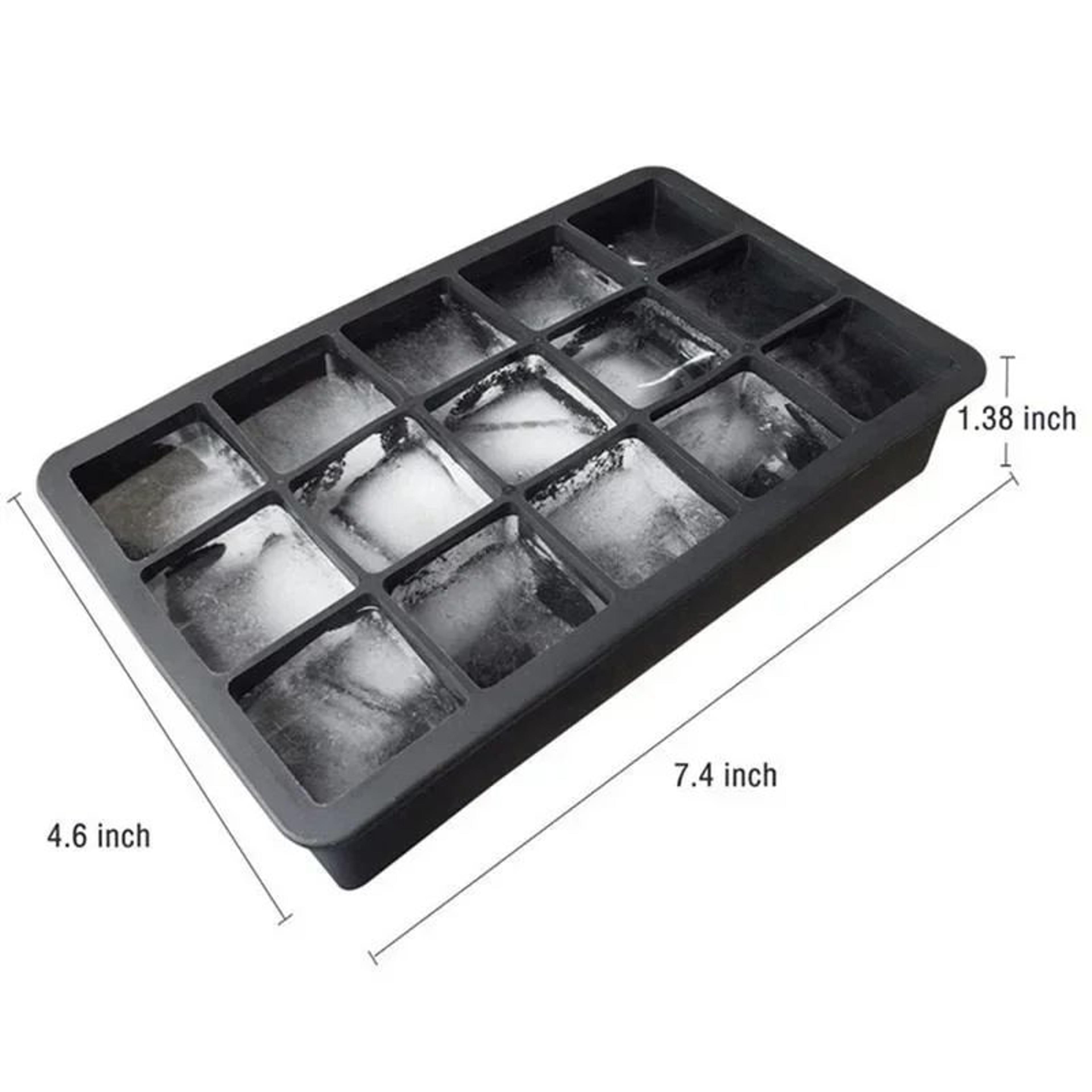 15Grid Silicone Ice Cube Tray For Big SlowMelt Cubes  Large Square Ice Mold For Cocktails  Whiskey 5