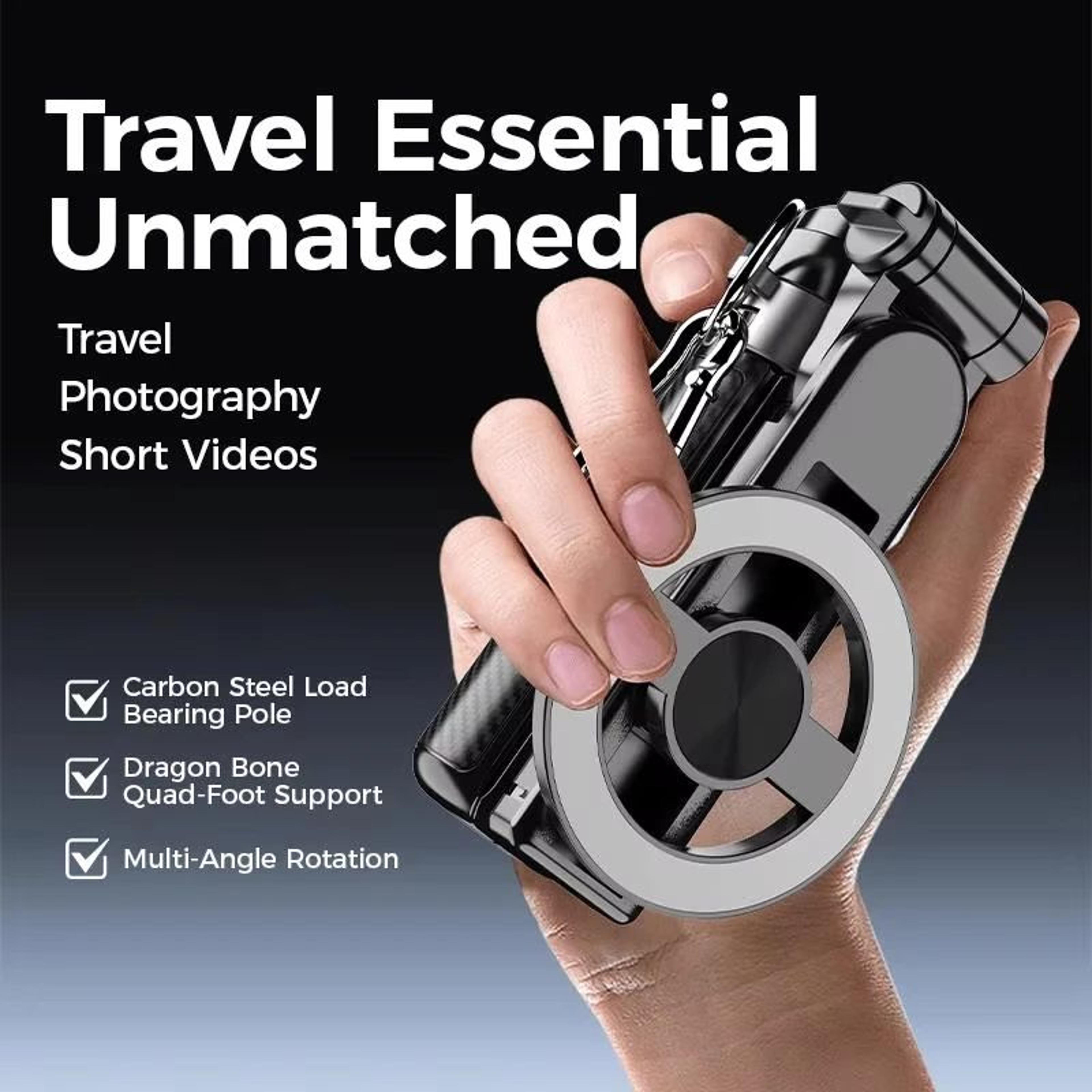 4in1 Magnetic Selfie Stick Tripod With 360 Rotation  Bluetooth Remote 0