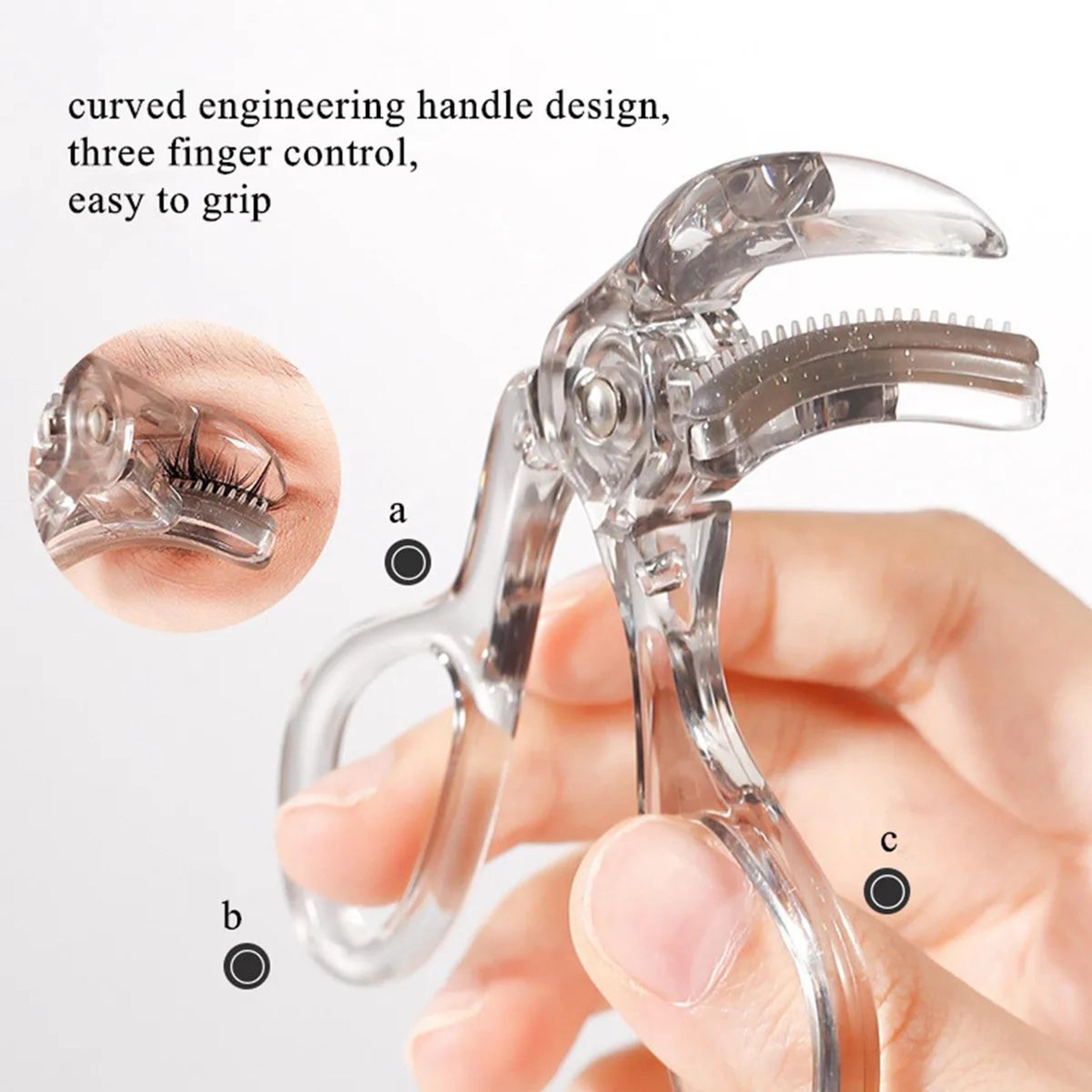 Wide Angle Partial Eyelash Curler With Comb  Portable Precision Lash Lift Tool 2