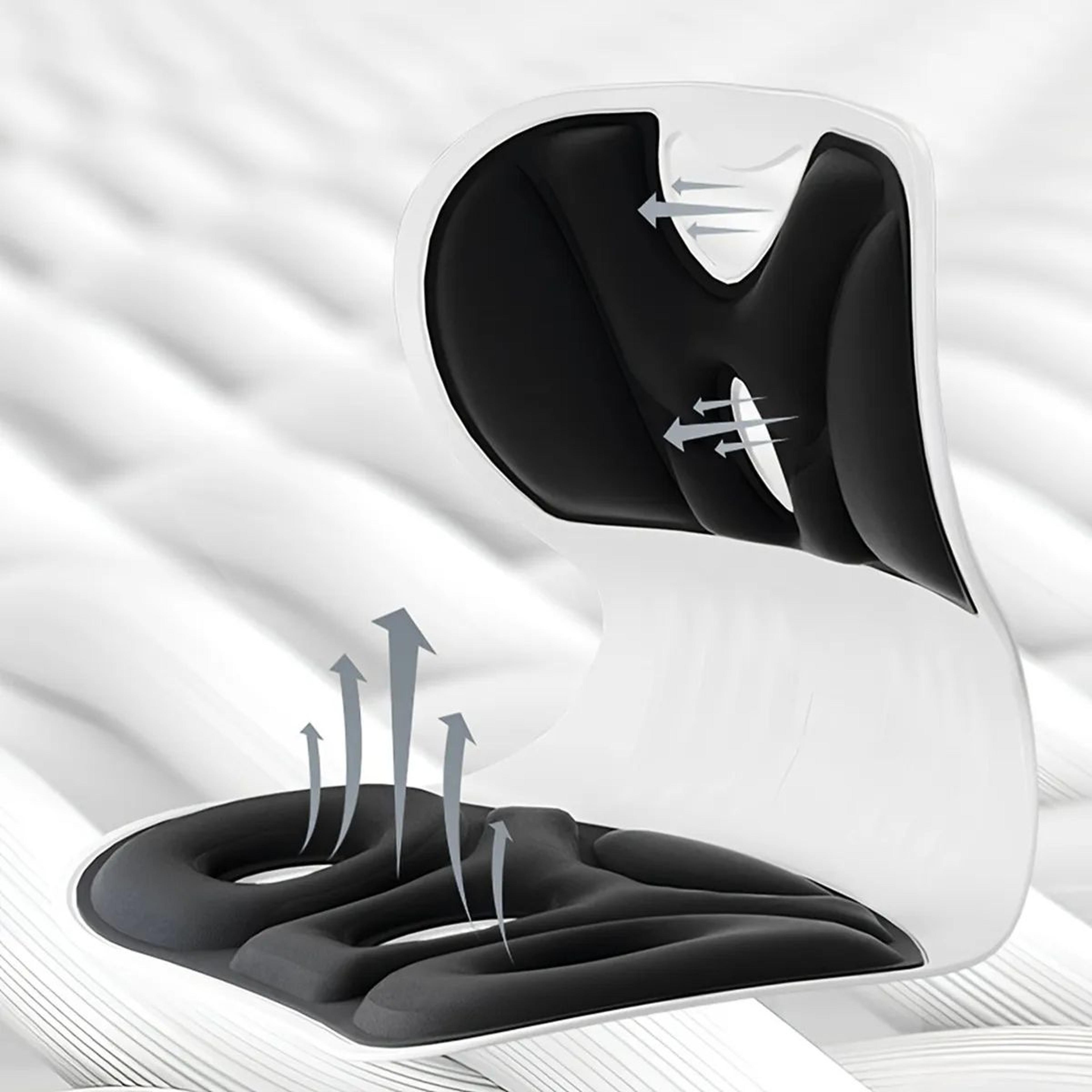 Ergonomic Lumbar Support Cushion  Foldable Office Chair Back Support For Better Sitting Posture  Lo 2