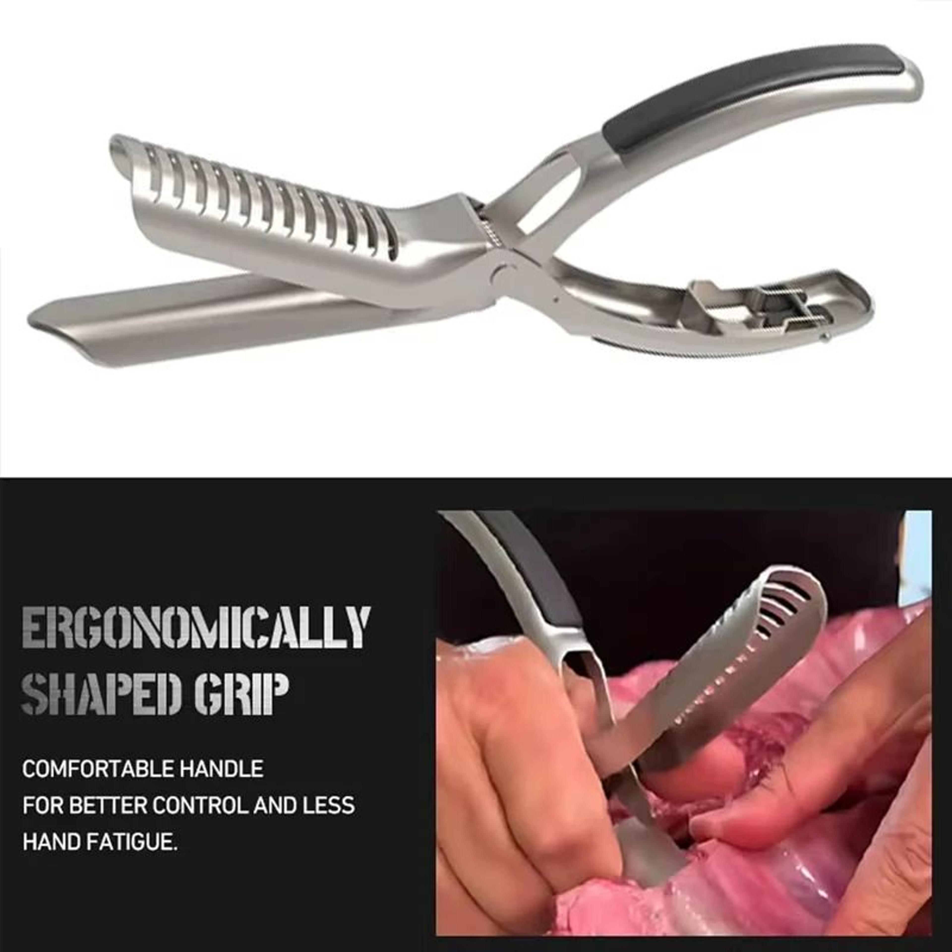 Stainless Steel Rib Membrane Remover  BBQ Rib Skinner Tool For Fast Clean Rib Prep 3