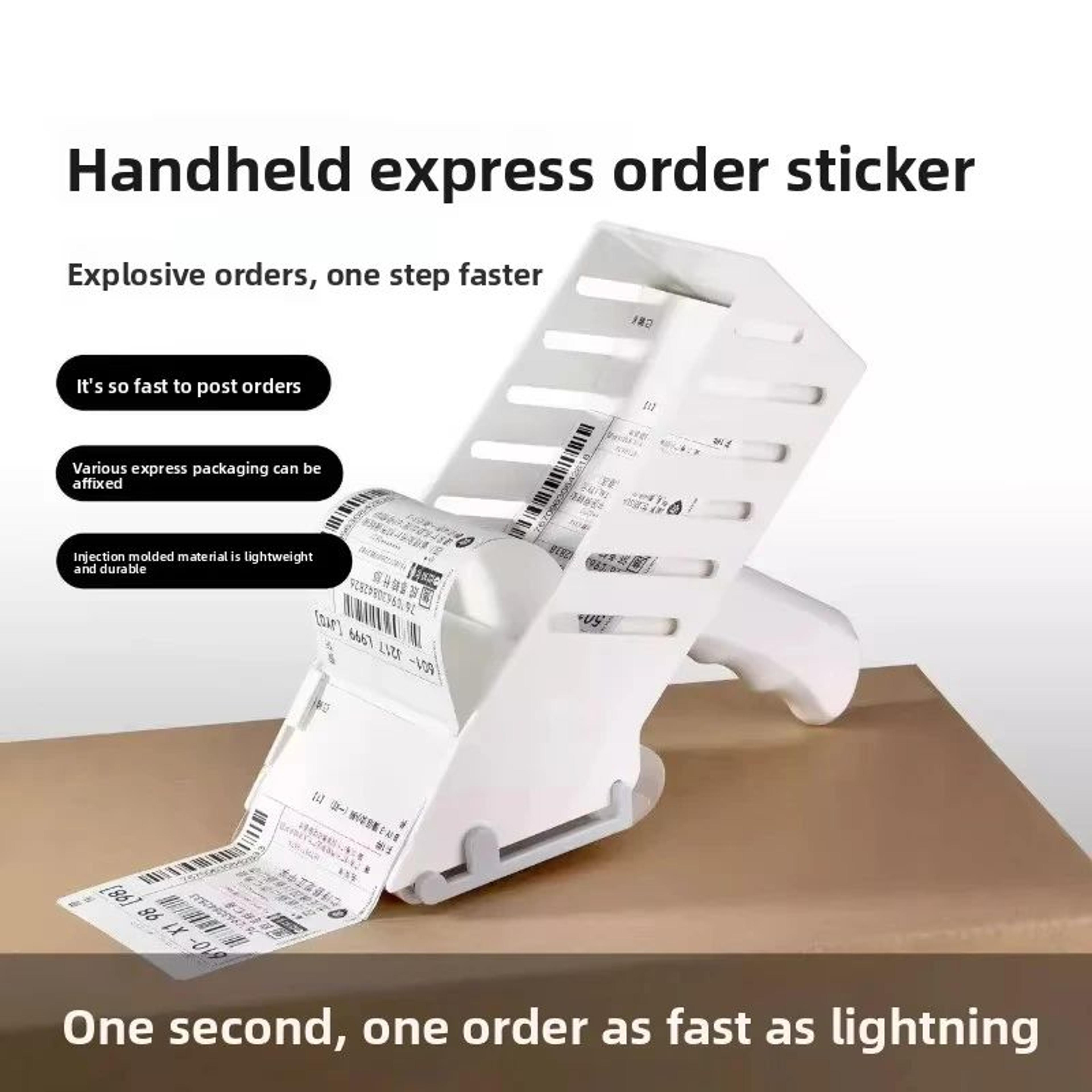 Handheld Express Shipping Label Applicator  Ergonomic Grip 400Label HighCapacity Dispenser With Mag 0