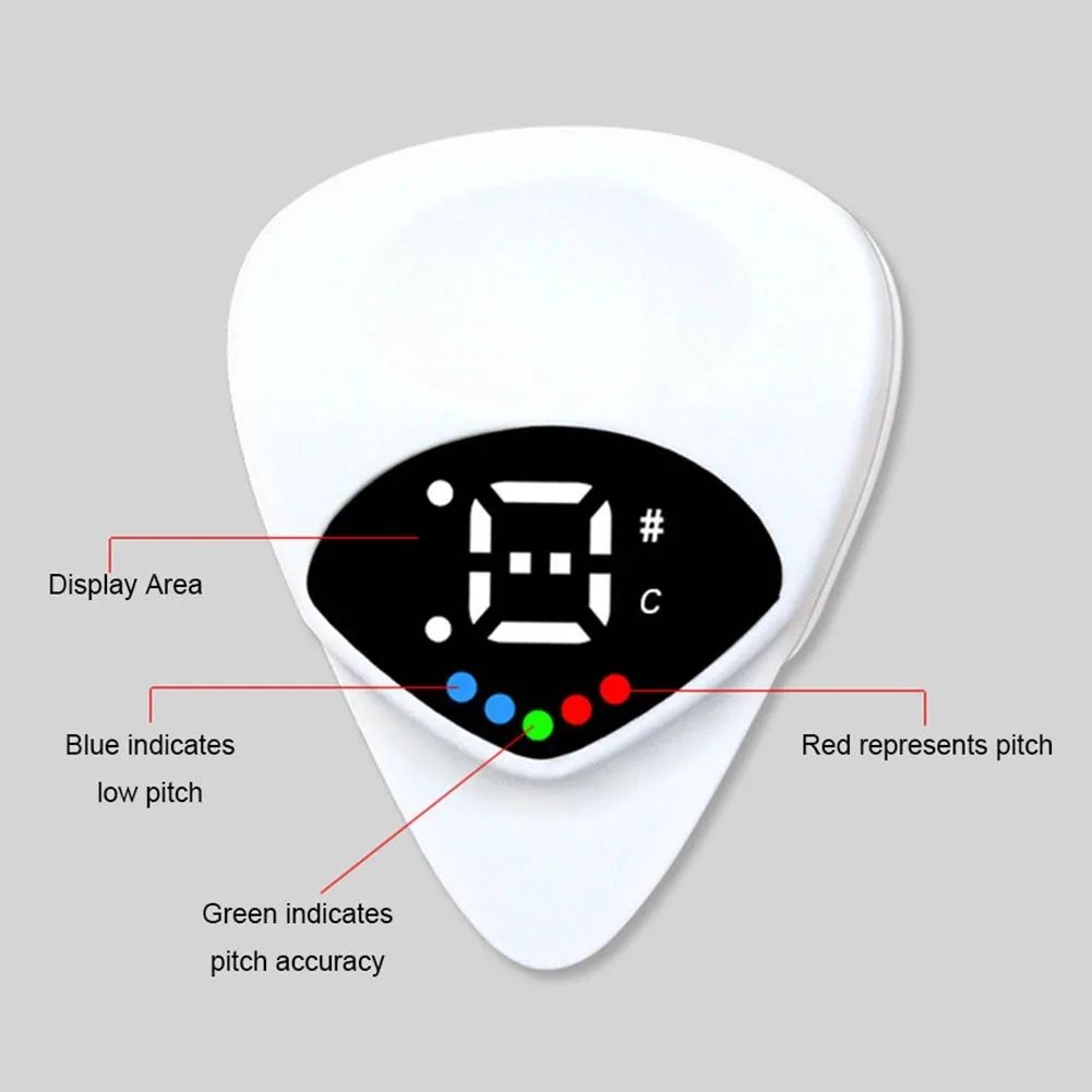 2in1 Guitar Tuner Pick  RealTime Digital Chromatic Tuning For Acoustic  Electric Players 3