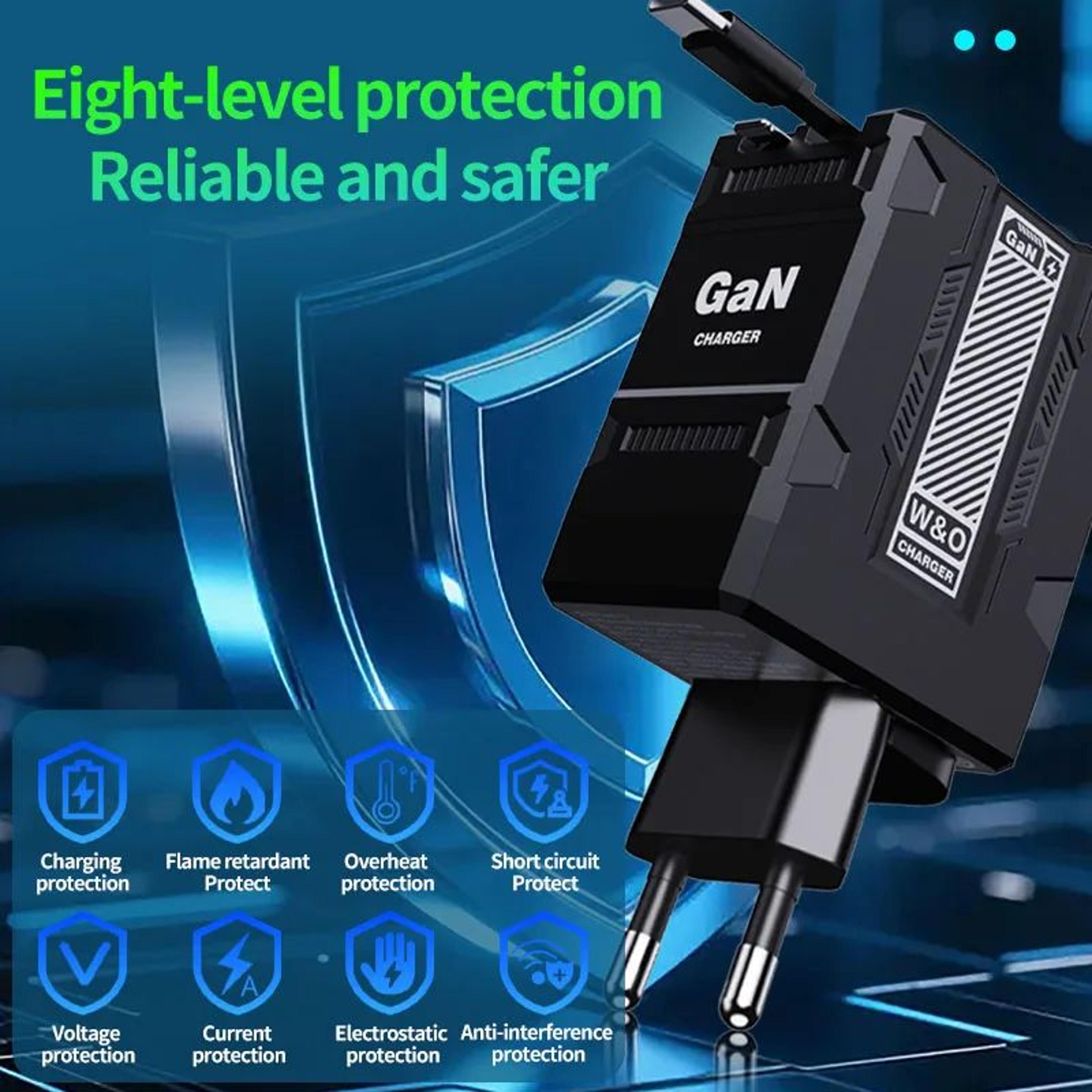 GaN 20W USBC PD Fast Charger With USBC To Lightning Support  Compact Travel Wall Adapter EUUSUK 5