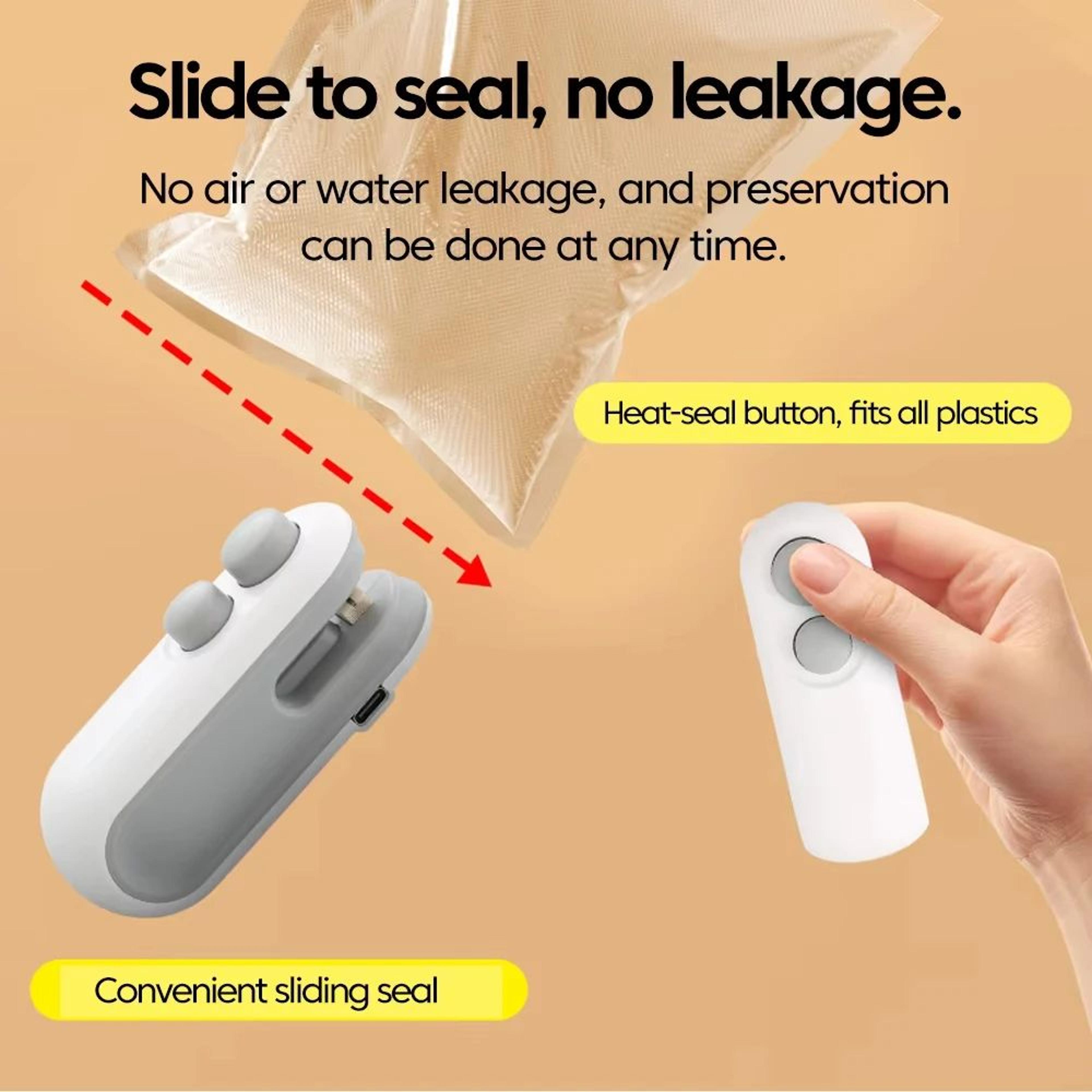 USB Rechargeable Mini Bag Sealer 2in1 Handheld Heat Sealer  Cutter For Snacks And Food Storage 4
