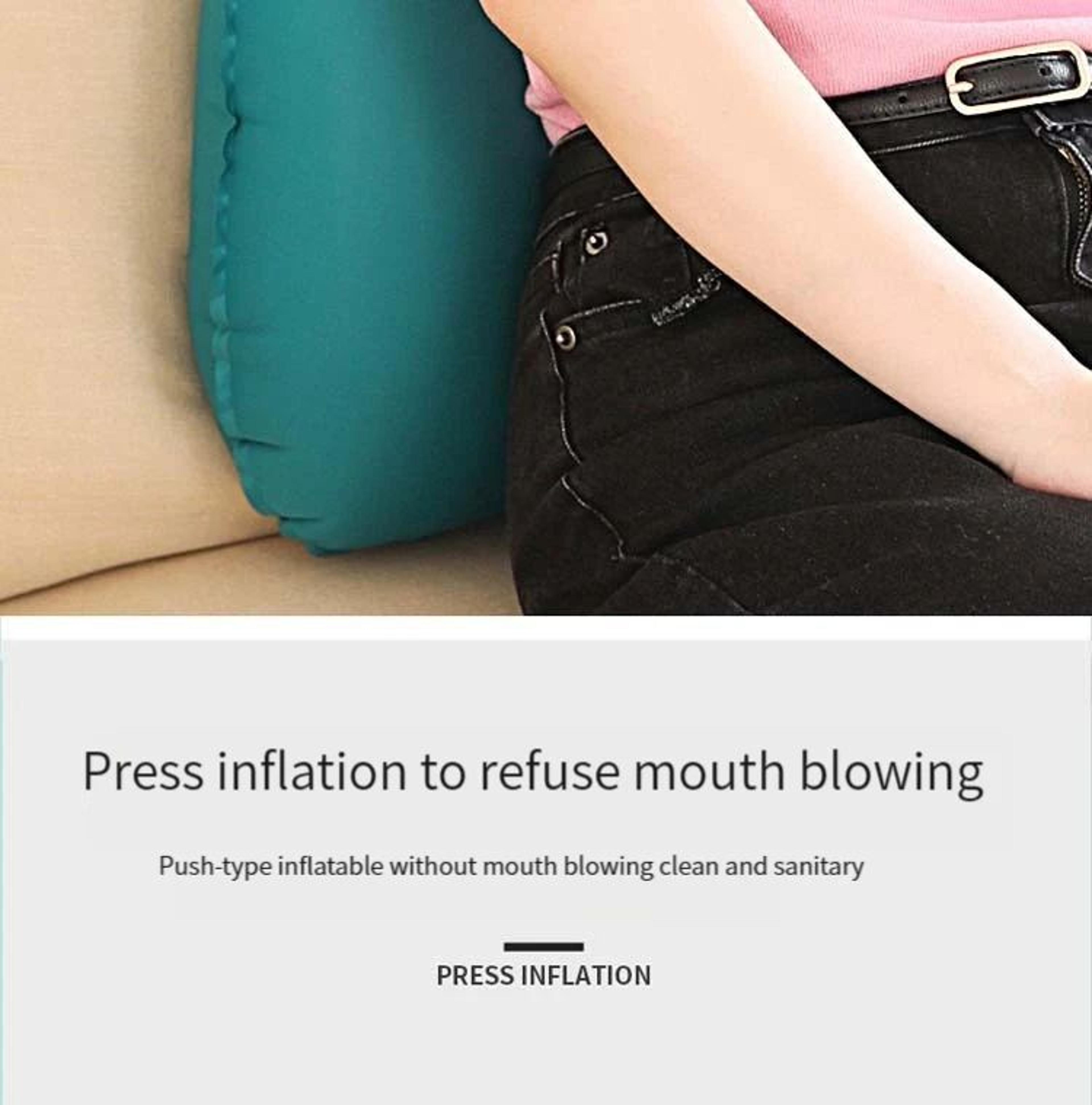 PressToInflate Inflatable Travel Pillow  Compact UShaped Neck Pillow For Planes Cars  Outdoor Trips 11