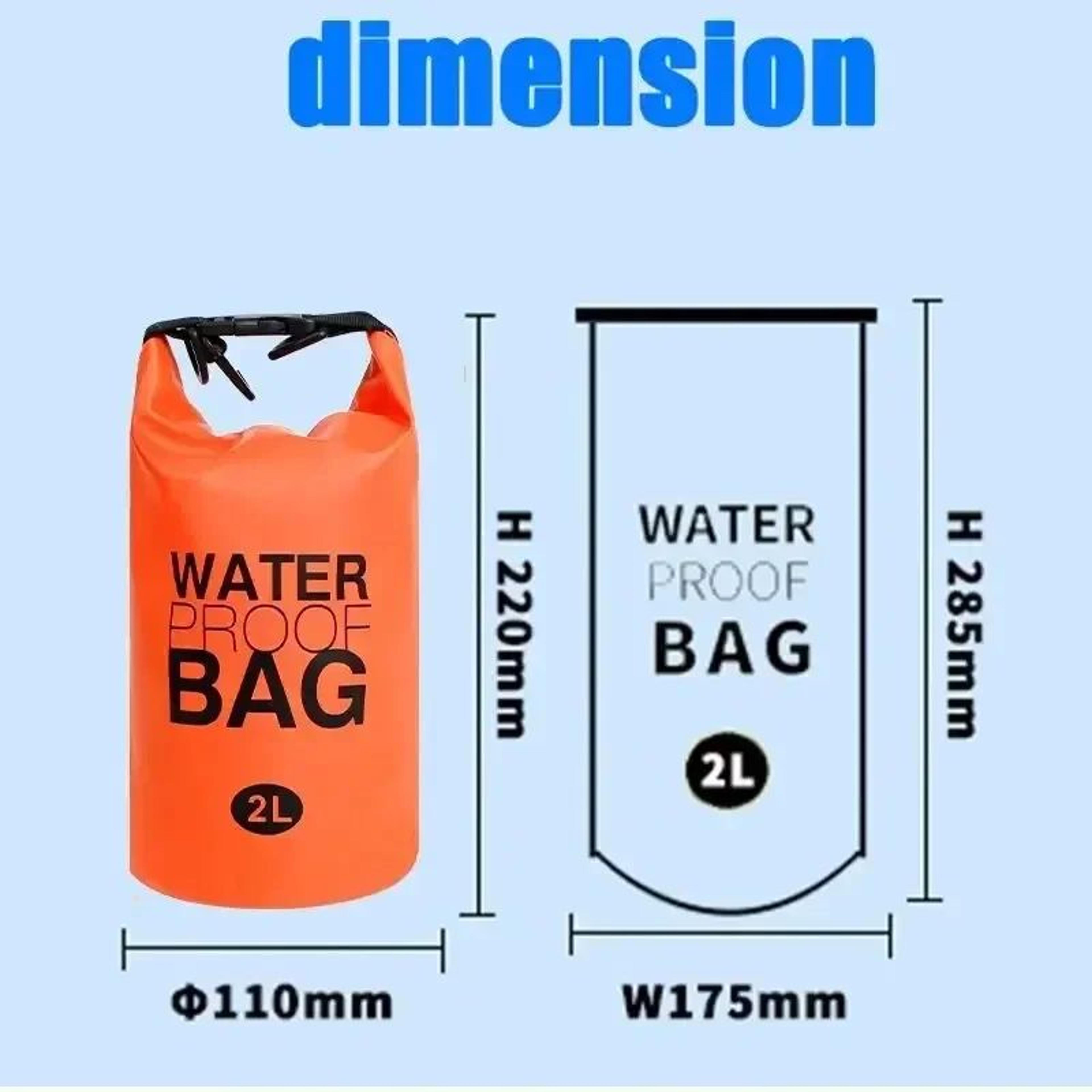 2L Waterproof Dry Bag RollTop Storage Pouch For Kayaking Swimming  Hiking 5