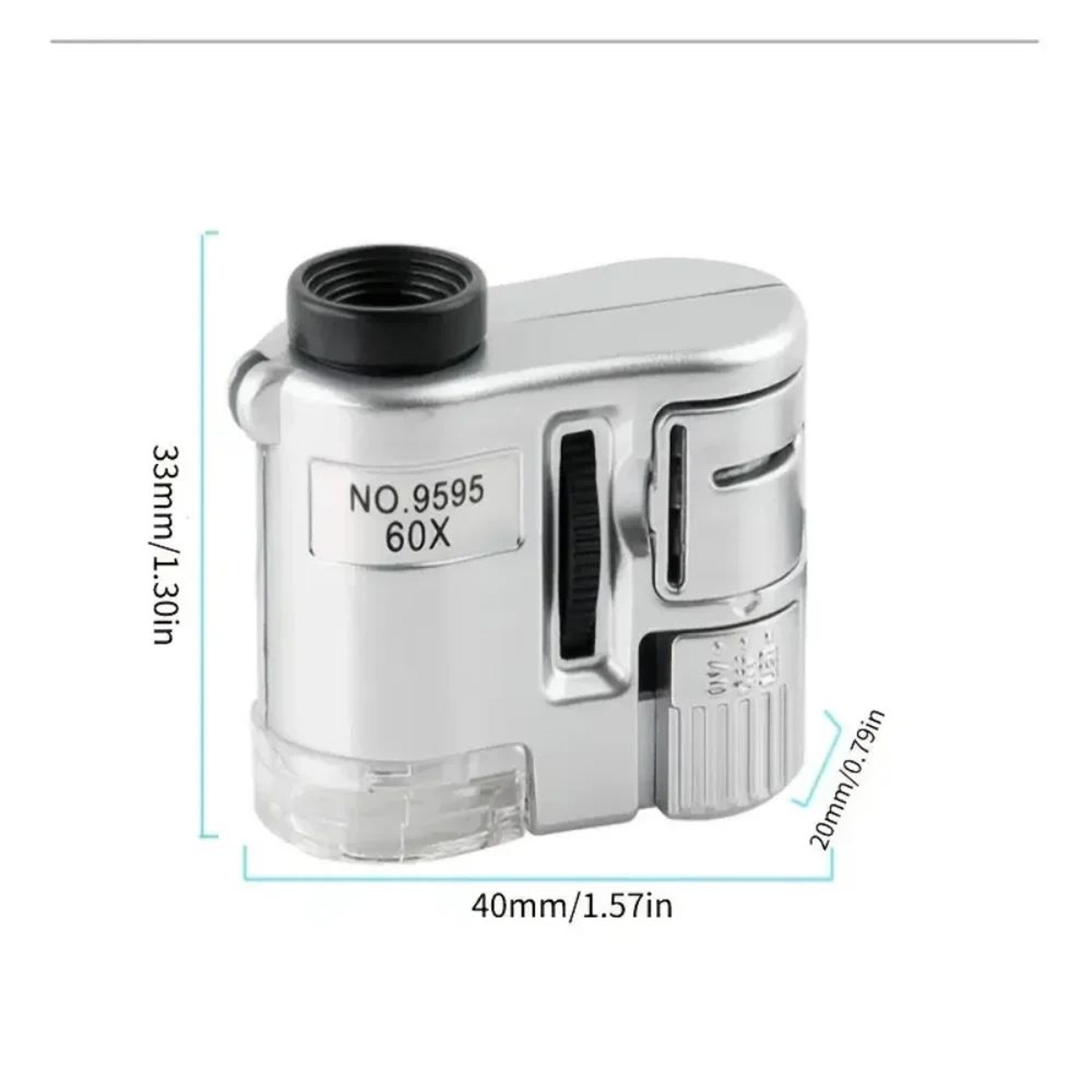 60X Pocket Jeweler Loupe With LED  UV Light  Mini Handheld Magnifying Glass For Gems Coins  Detail  4