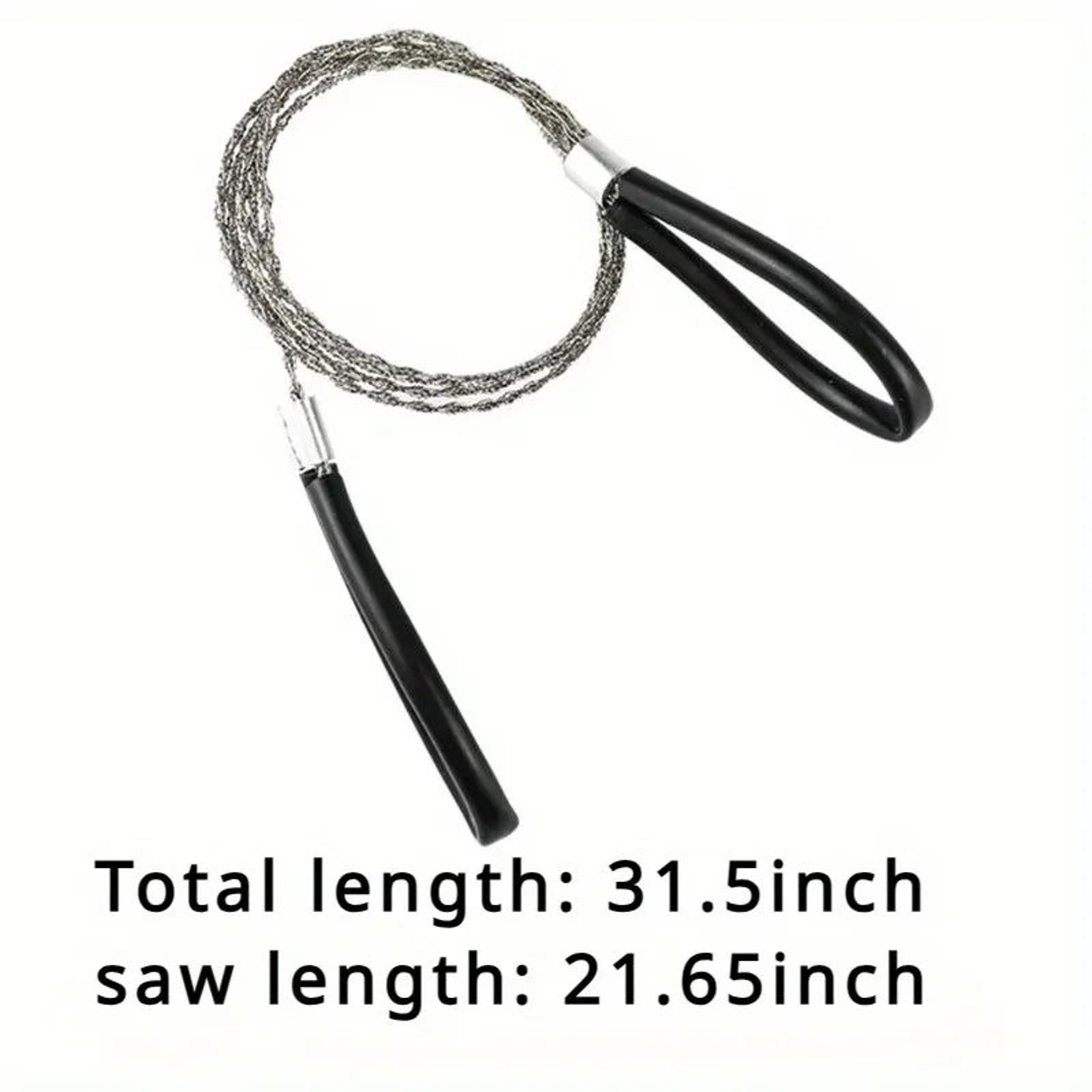 Portable Stainless Steel Wire Saw With Finger Handles  Survival Wire Saw For Camping  Hiking 1