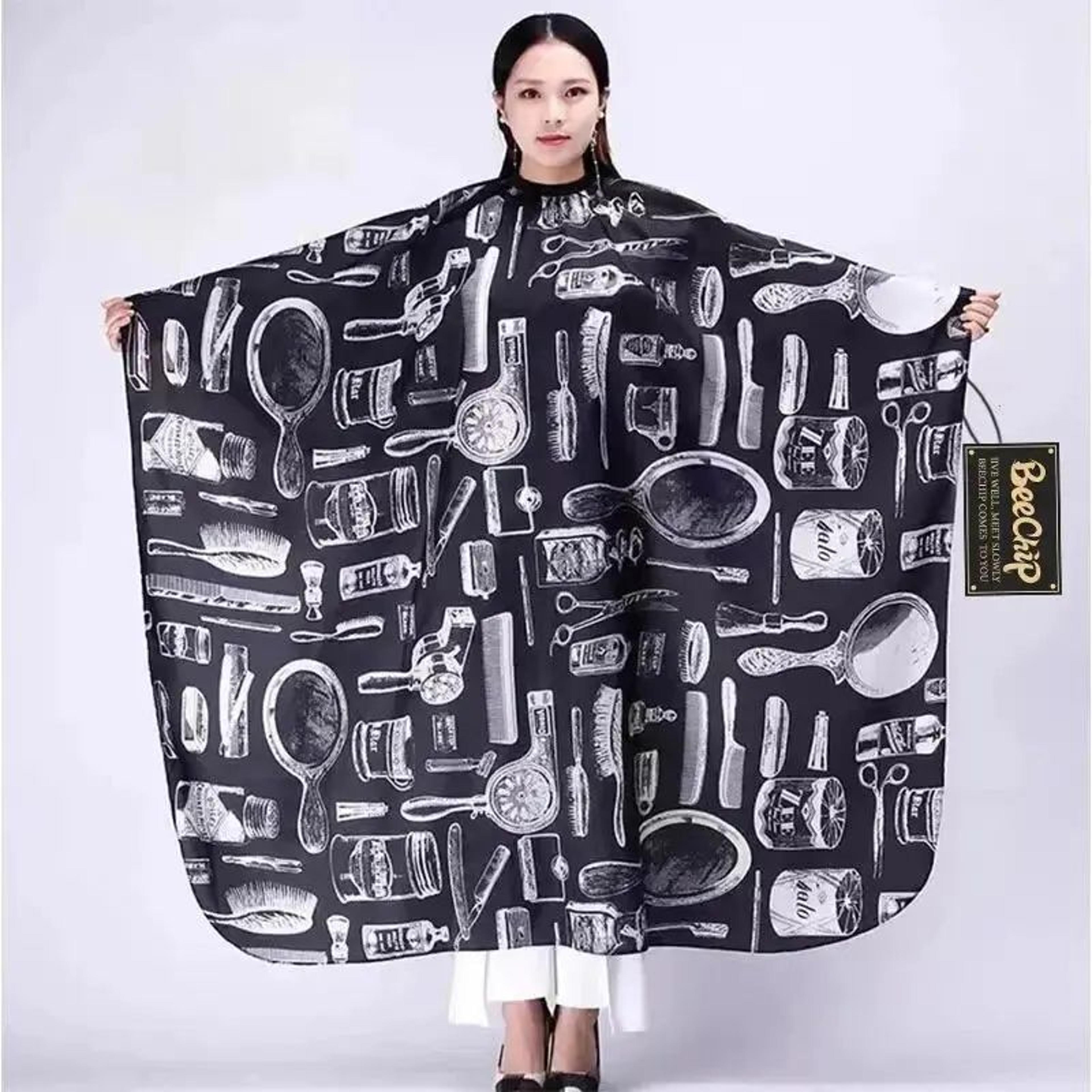Printed NonStick Hairdressing Bib Cape For Dyeing  Perming  Waterproof Salon Coloring Shawl 3