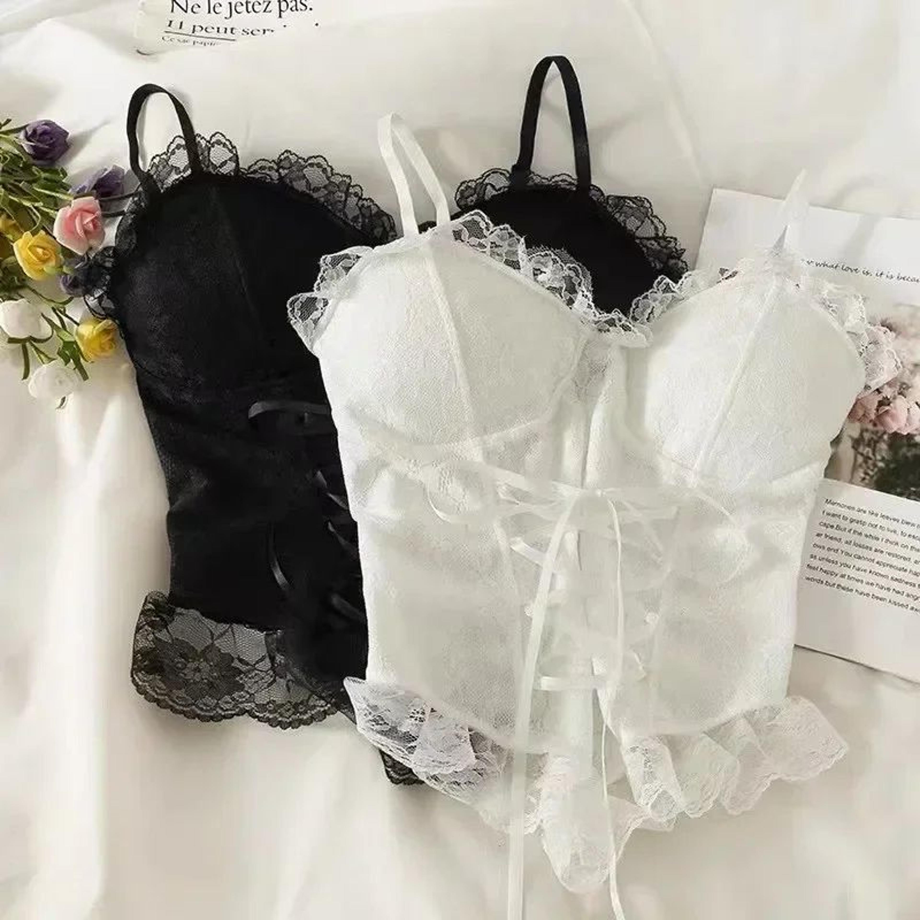 Y2K Lace Corset Crop Top Womens Bandage Camisole Tank With Sculpting Fit 1
