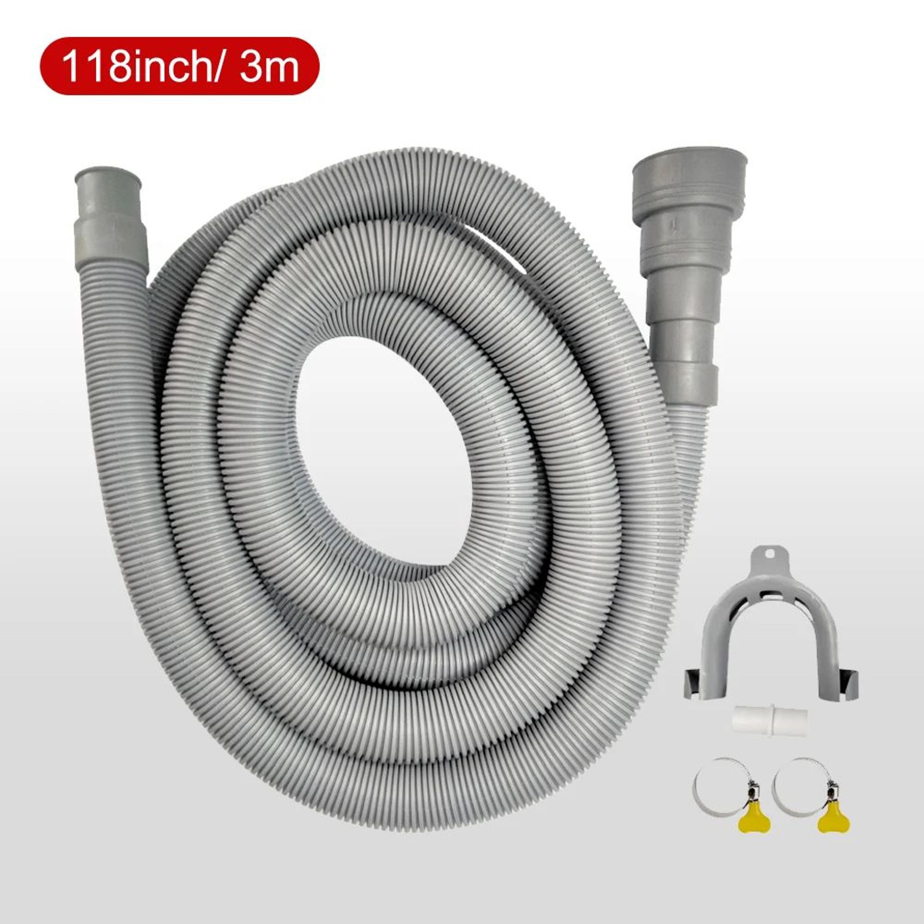 Universal Washing Machine Drain Hose Extension Kit  Flexible Corrugated Dishwasher Drain Hose With  7