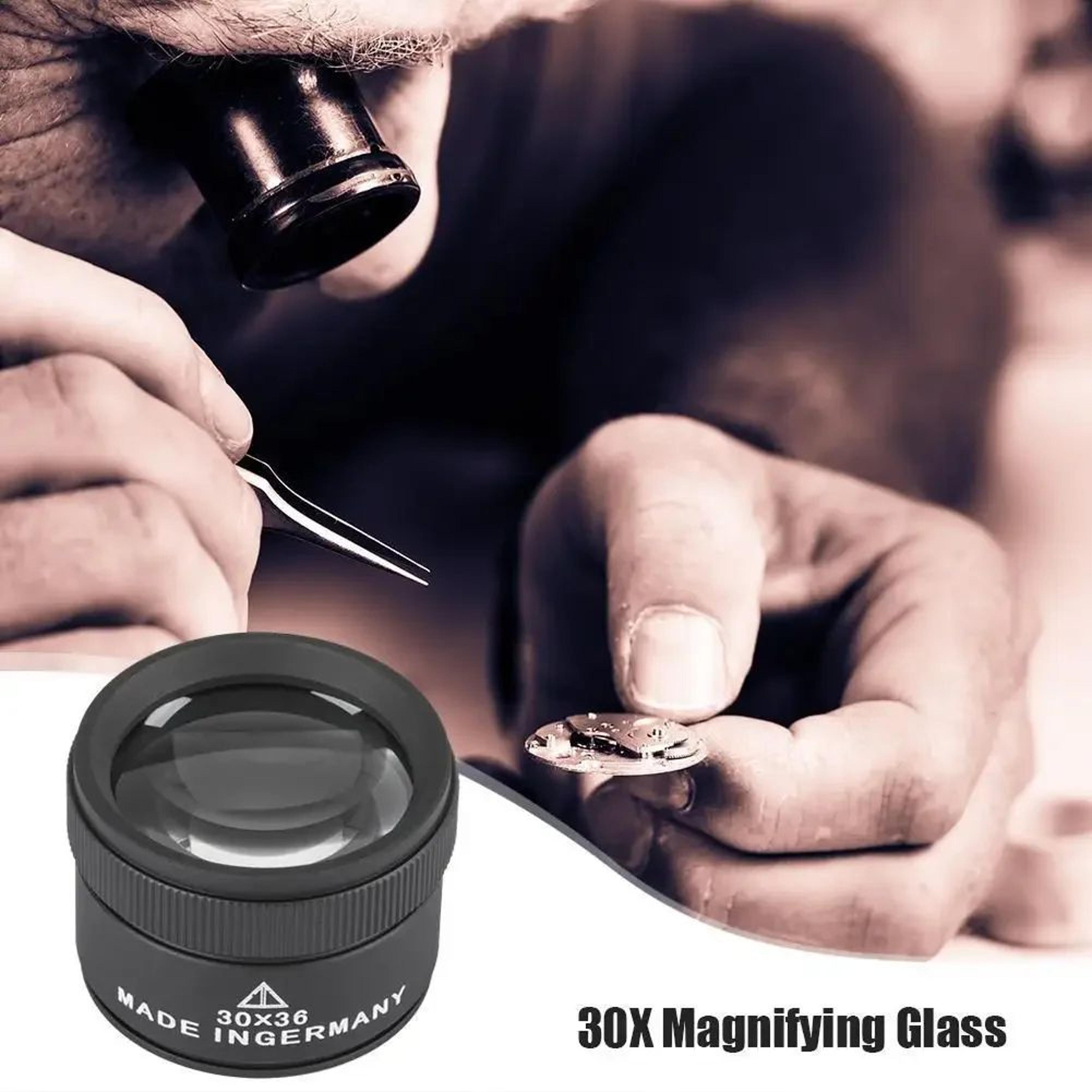 30X Precision Optical Magnifying Glass Loupe For Jewelry Watches  Fine Detail Work 2