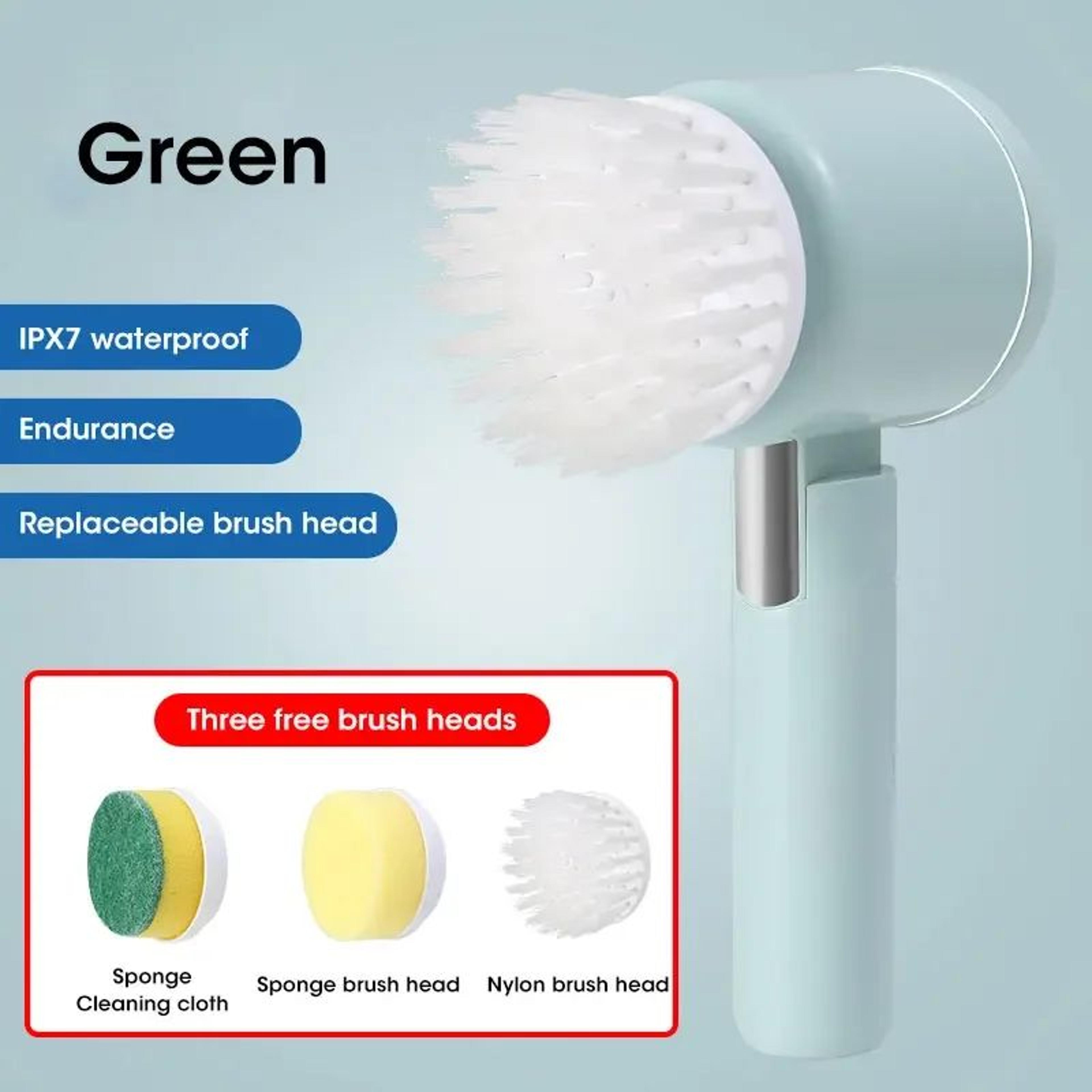 Cordless Electric Spin Scrubber With 5 Interchangeable Brush Heads 11