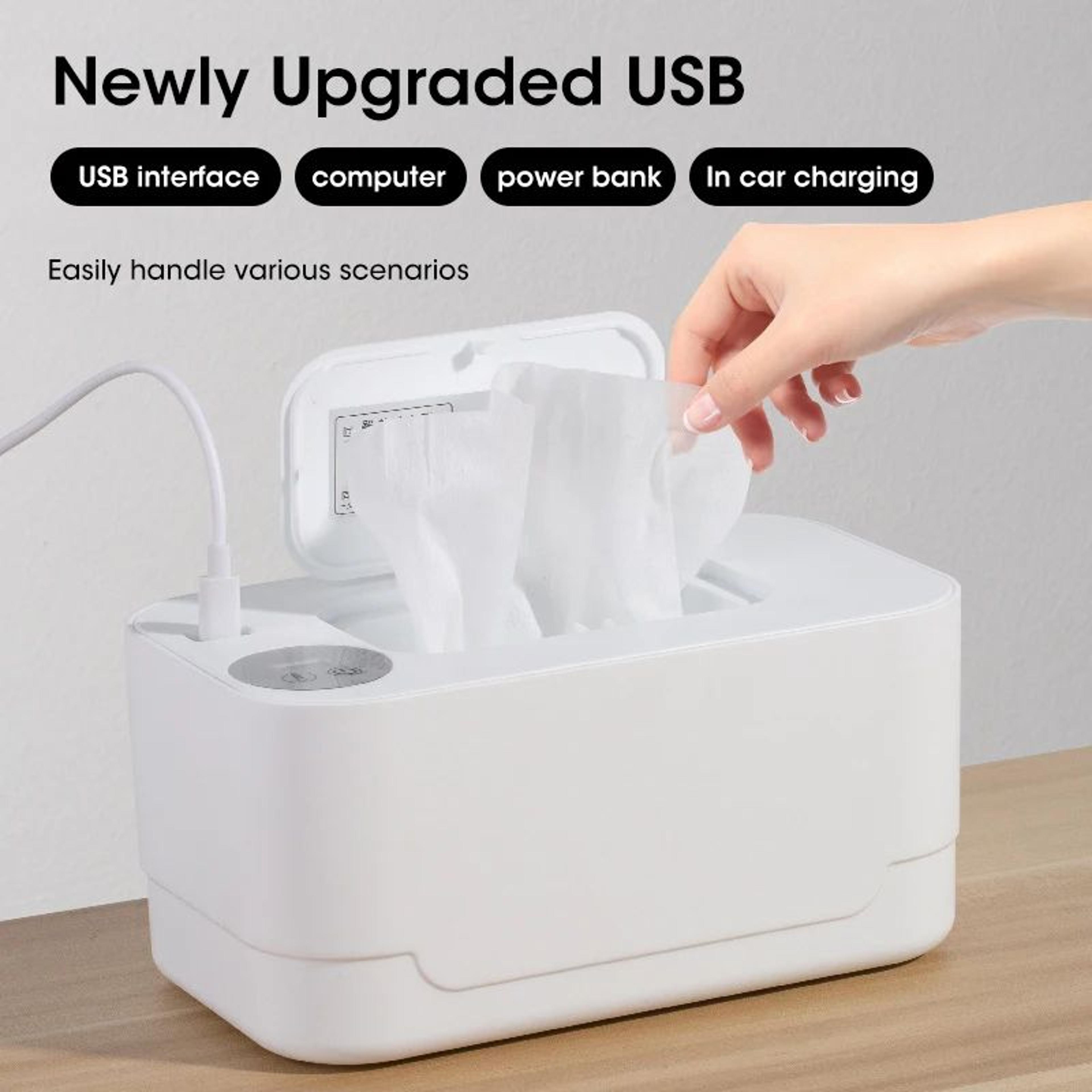 Portable Baby Wipe Warmer With LED Display  USB Power  TravelReady Portable Wipe Warmer And Auto Di 0
