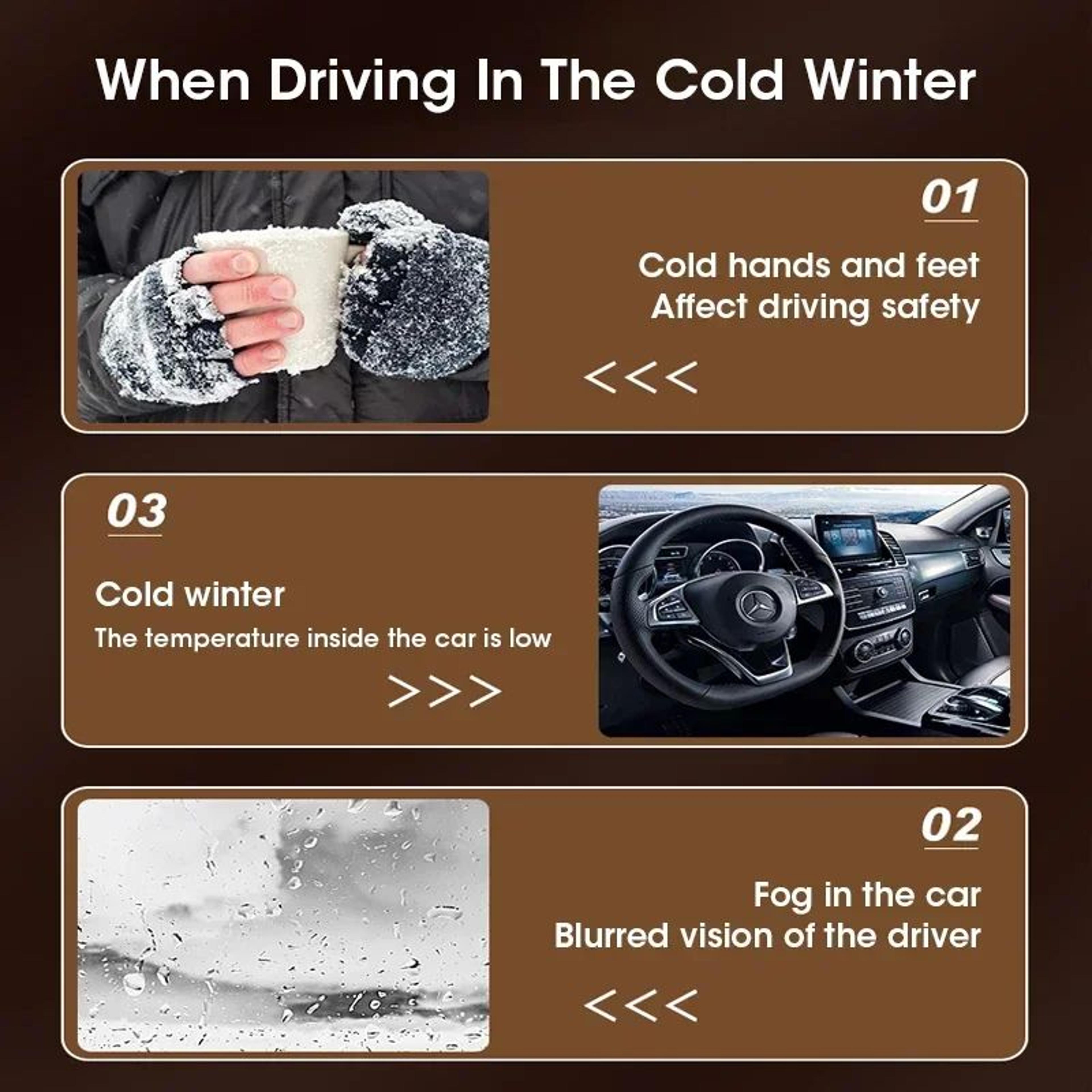 12V Portable Car Heater Defroster  Defogger With 360 Rotating Vent 5