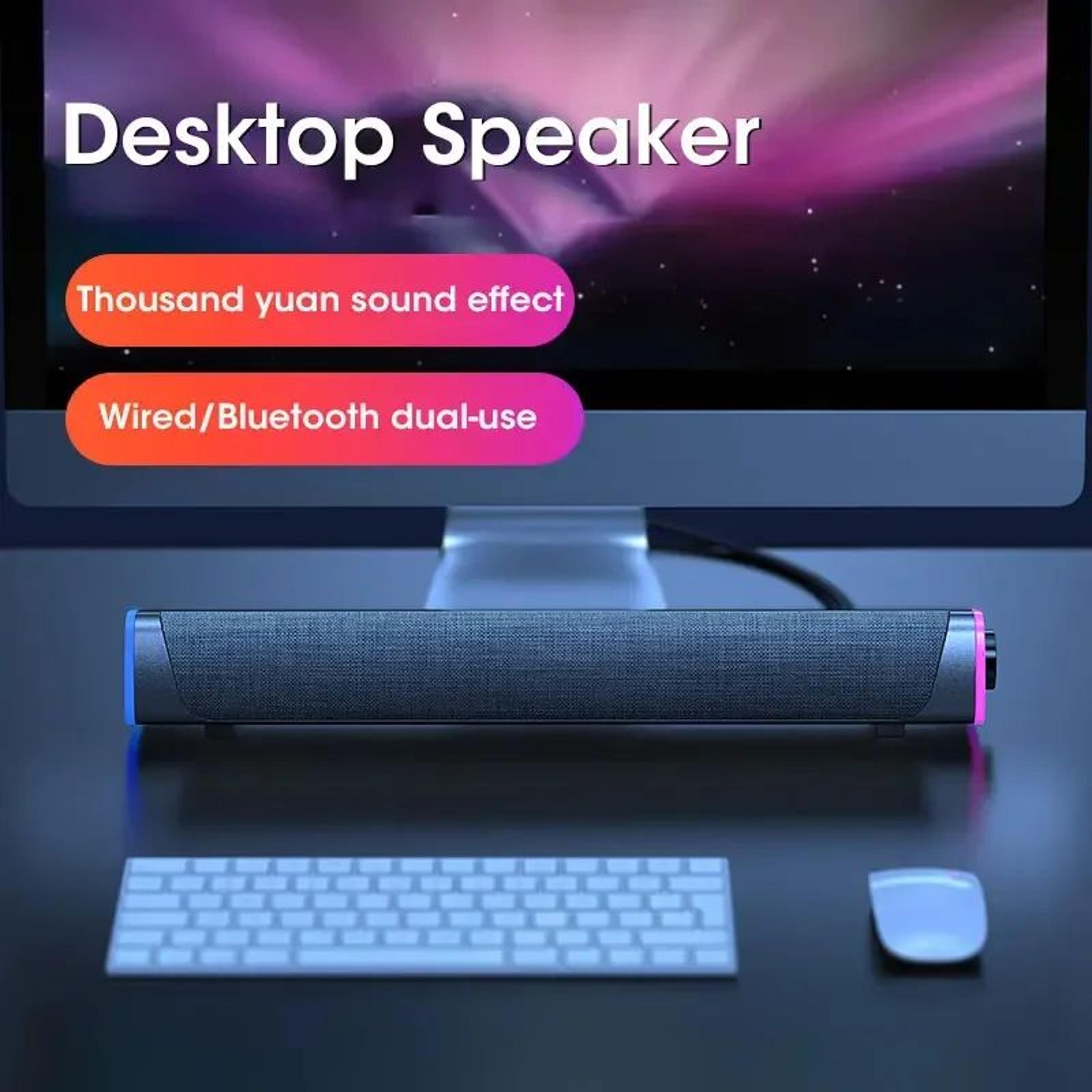 Compact 21 Channel Soundbar With Subwoofer  Bluetooth 50 USB Powered Stereo Bass For TV PC  Laptop 3