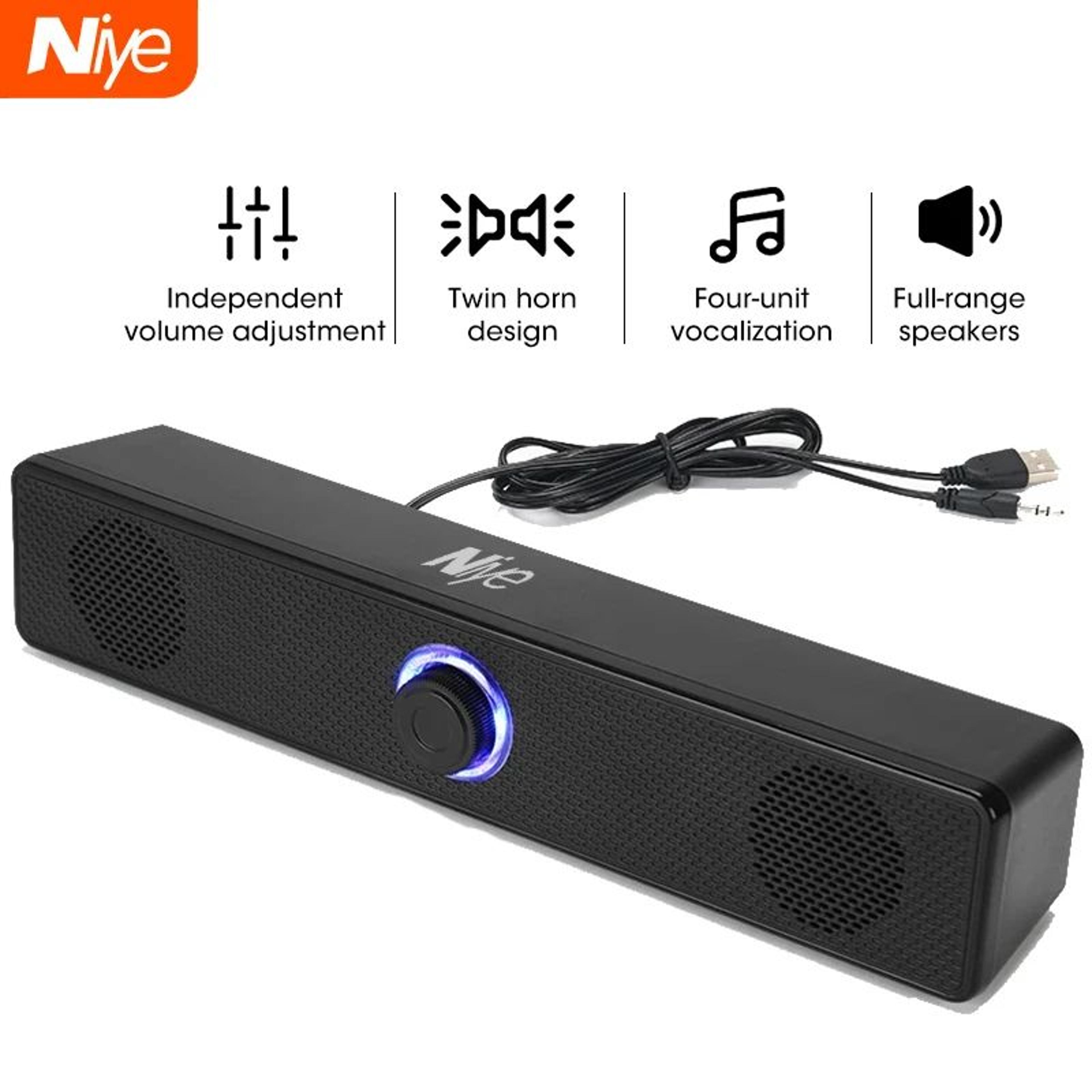 bluetooth 5.3 soundbar with subwoofer – 80w surround sound soundbar for tv, pc & gaming