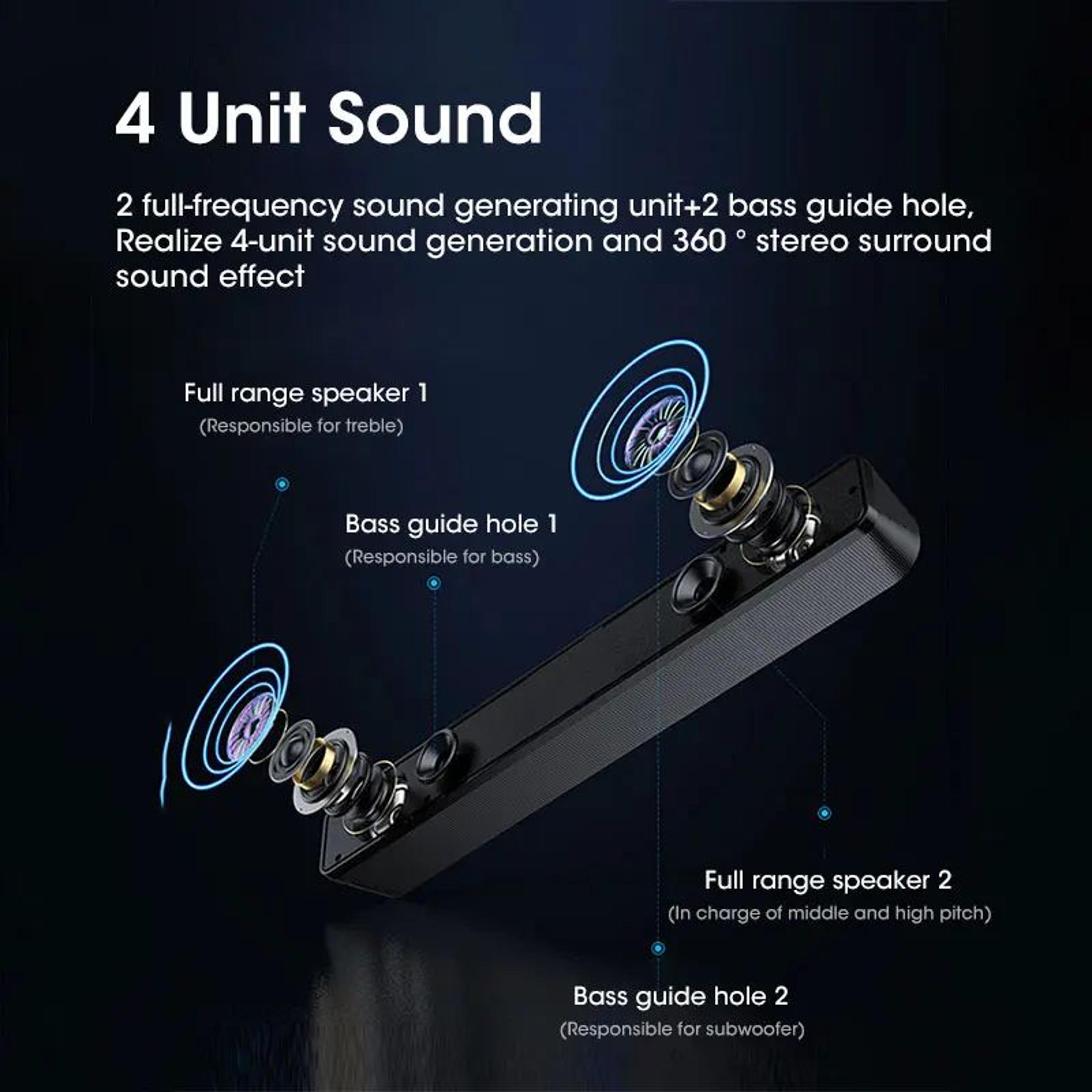 Bluetooth 53 Soundbar With Subwoofer  80W Surround Sound Soundbar For TV PC  Gaming 5
